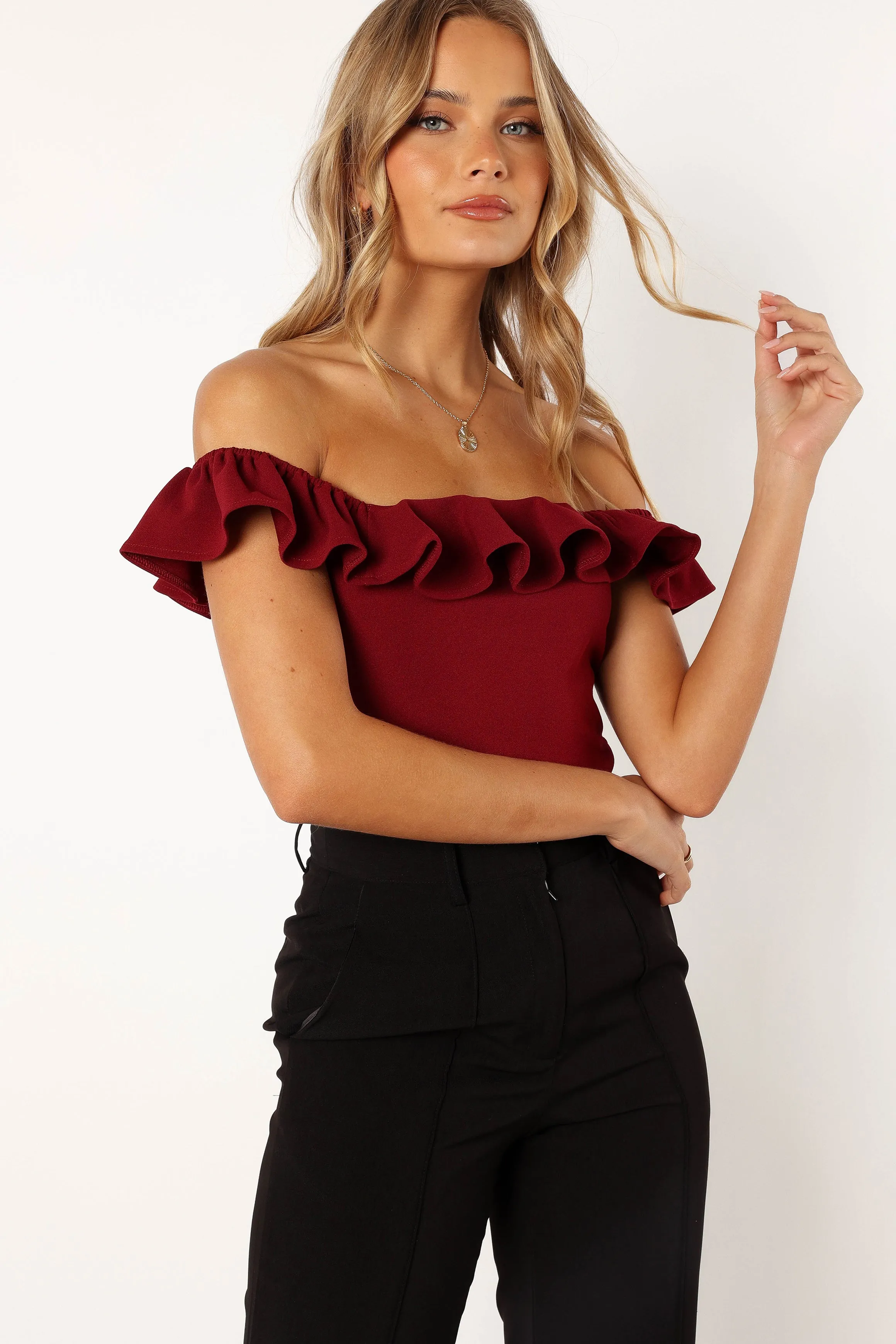 Mikaela Bodysuit - Dark Red sold by Petal & Pup product image thumbnail 2