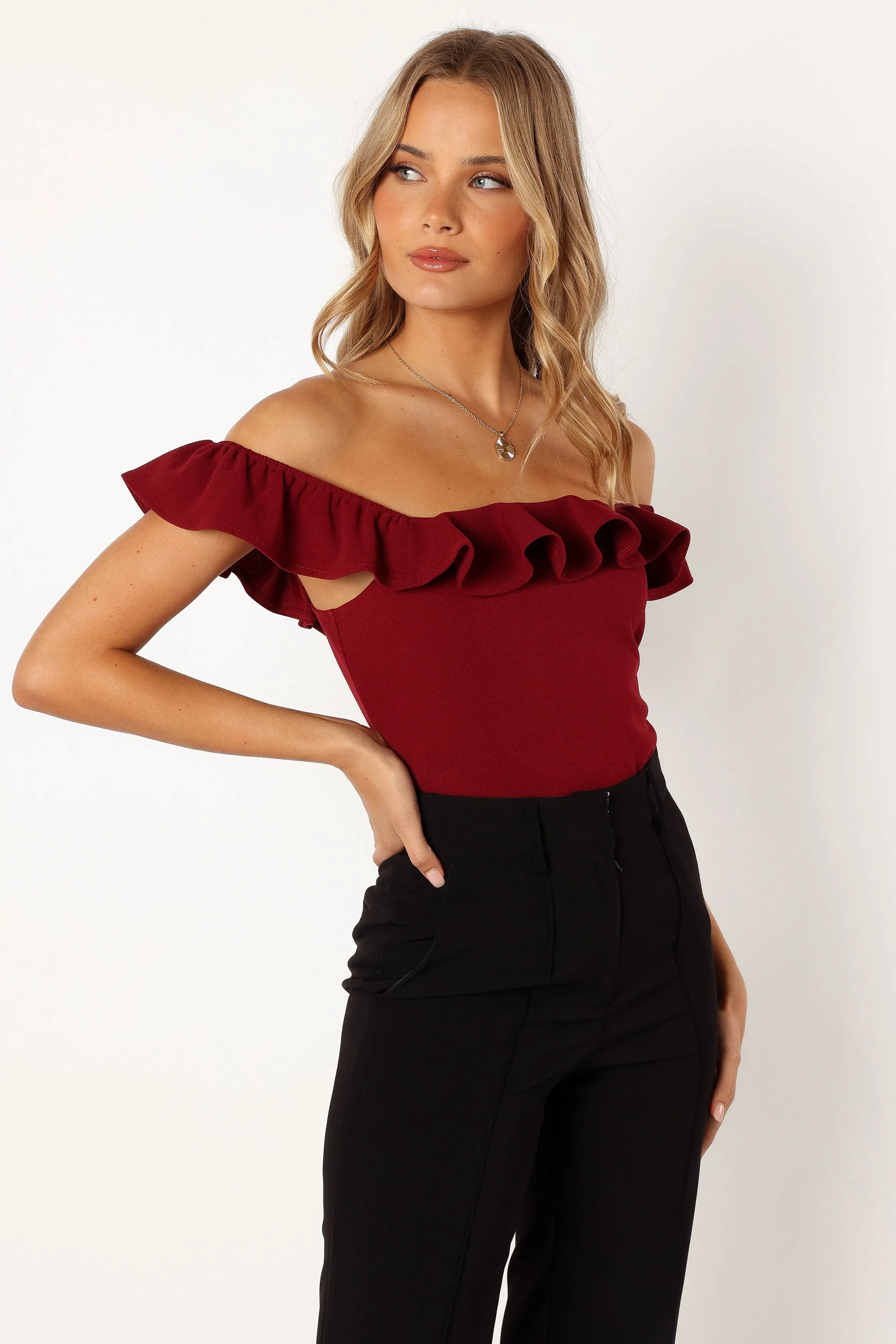 Mikaela Bodysuit - Dark Red sold by Petal & Pup product image thumbnail 5