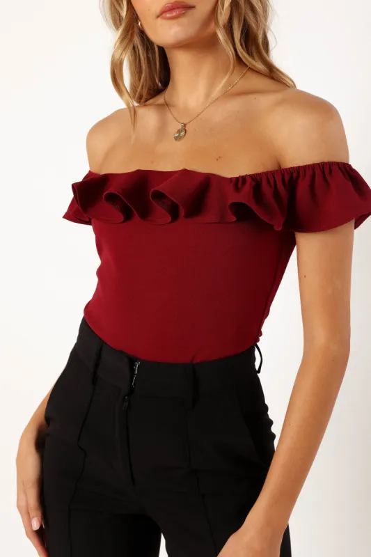 Mikaela Bodysuit - Dark Red made by Petal & Pup