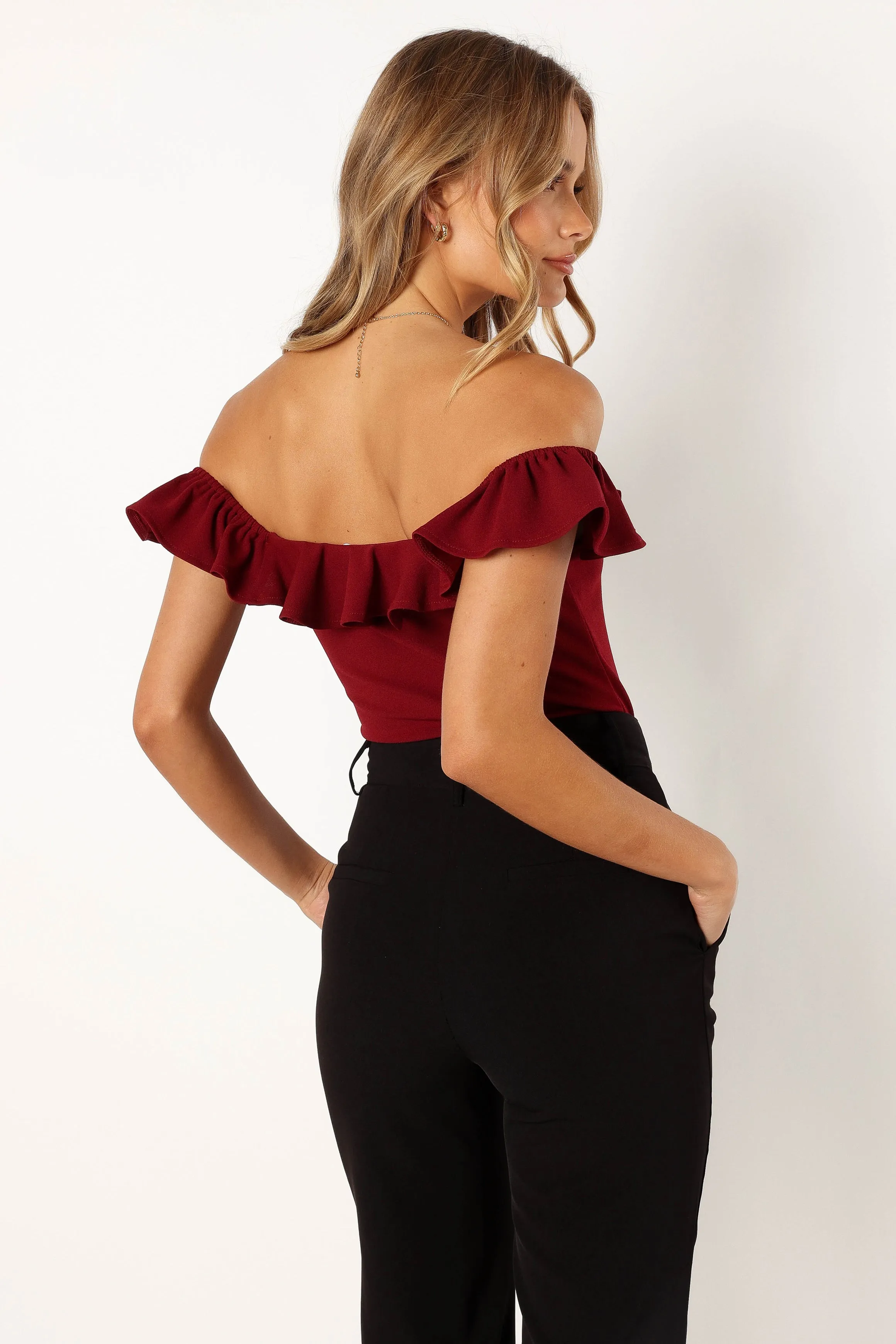Mikaela Bodysuit - Dark Red sold by Petal & Pup product image thumbnail 4