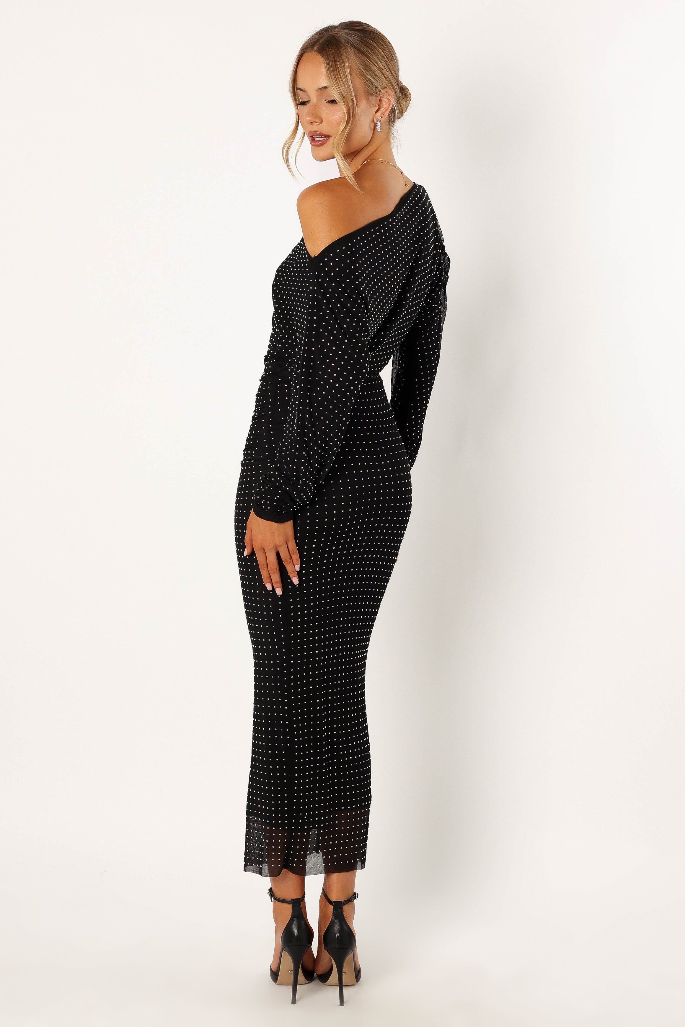 Loeve Long Sleeve Midi Dress - Black sold by Petal & Pup product image thumbnail 3