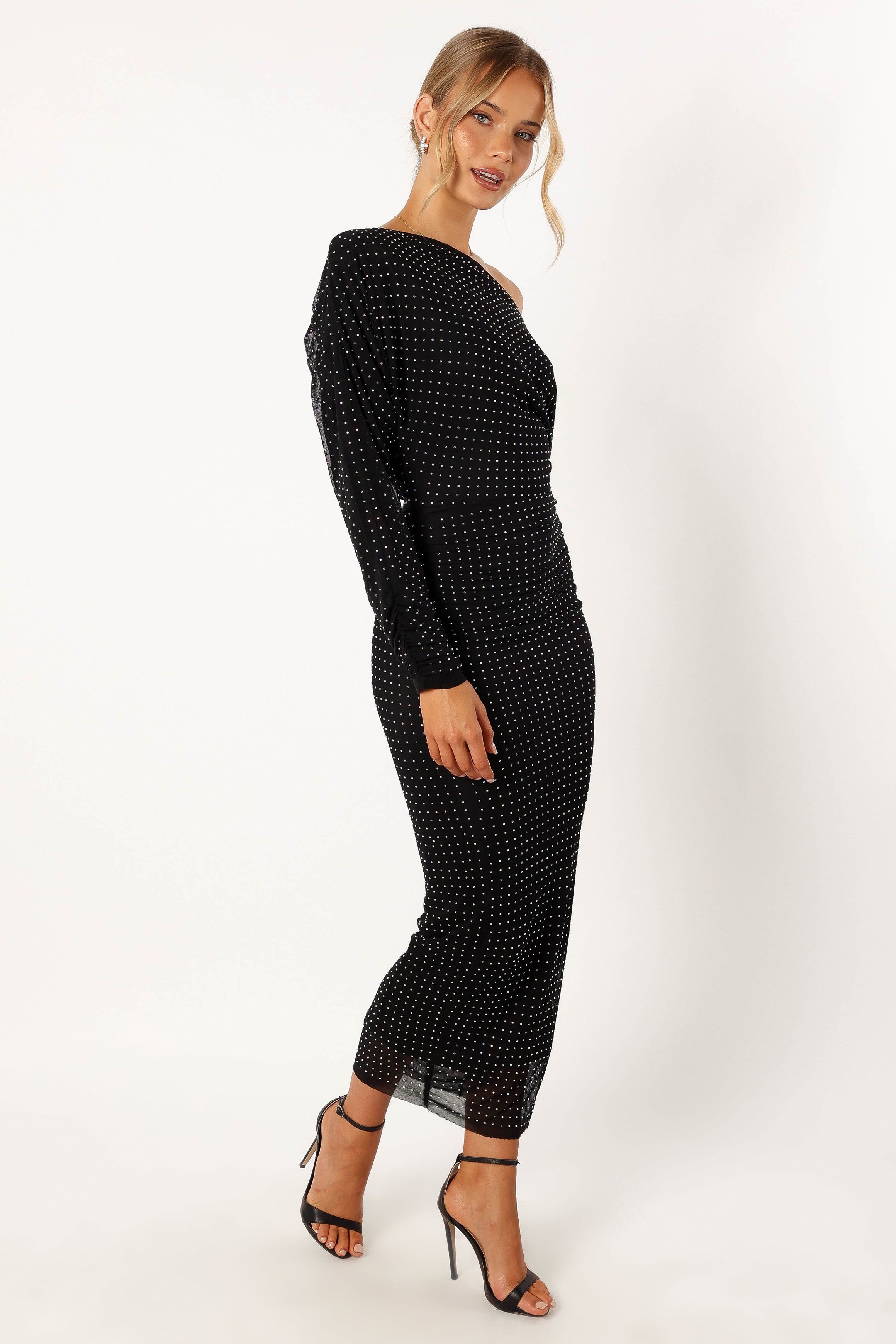 Loeve Long Sleeve Midi Dress - Black sold by Petal & Pup product image thumbnail 5