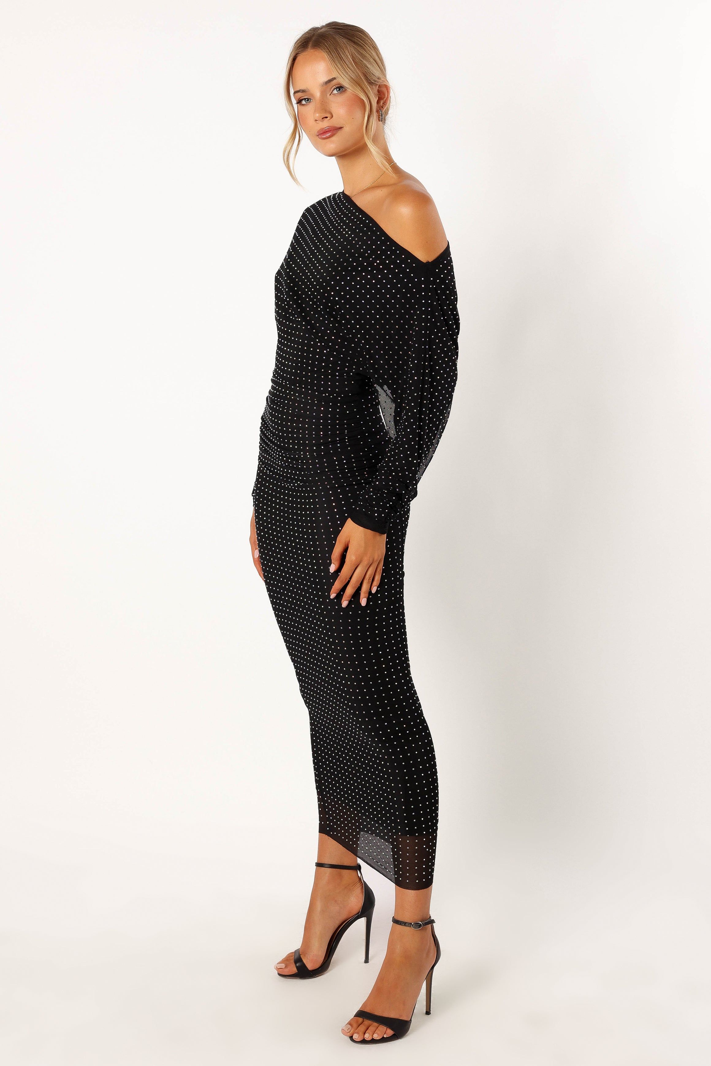 Loeve Long Sleeve Midi Dress - Black sold by Petal & Pup product image thumbnail 2