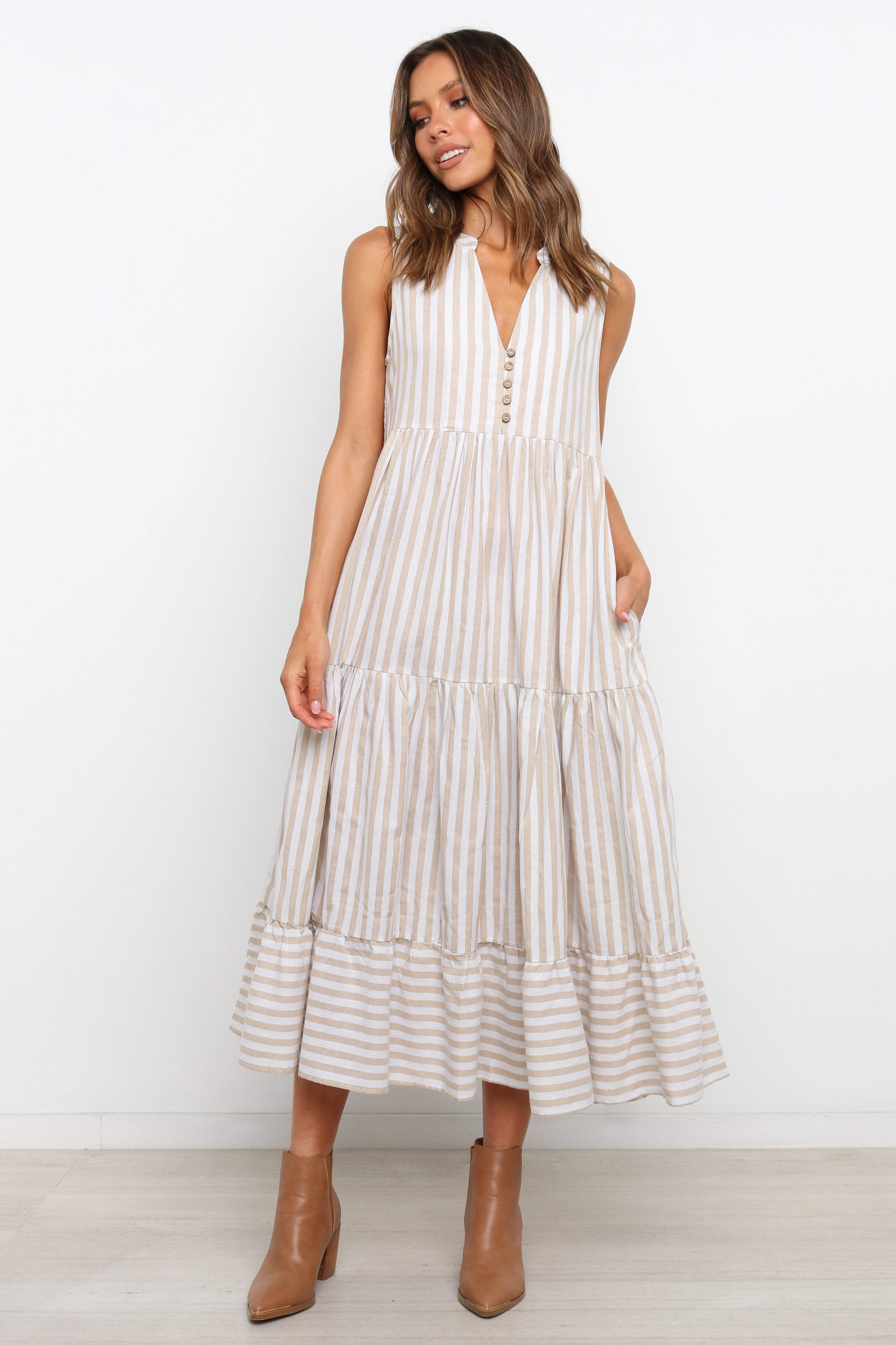 Honah Dress - Beige sold by Petal & Pup product image thumbnail 4