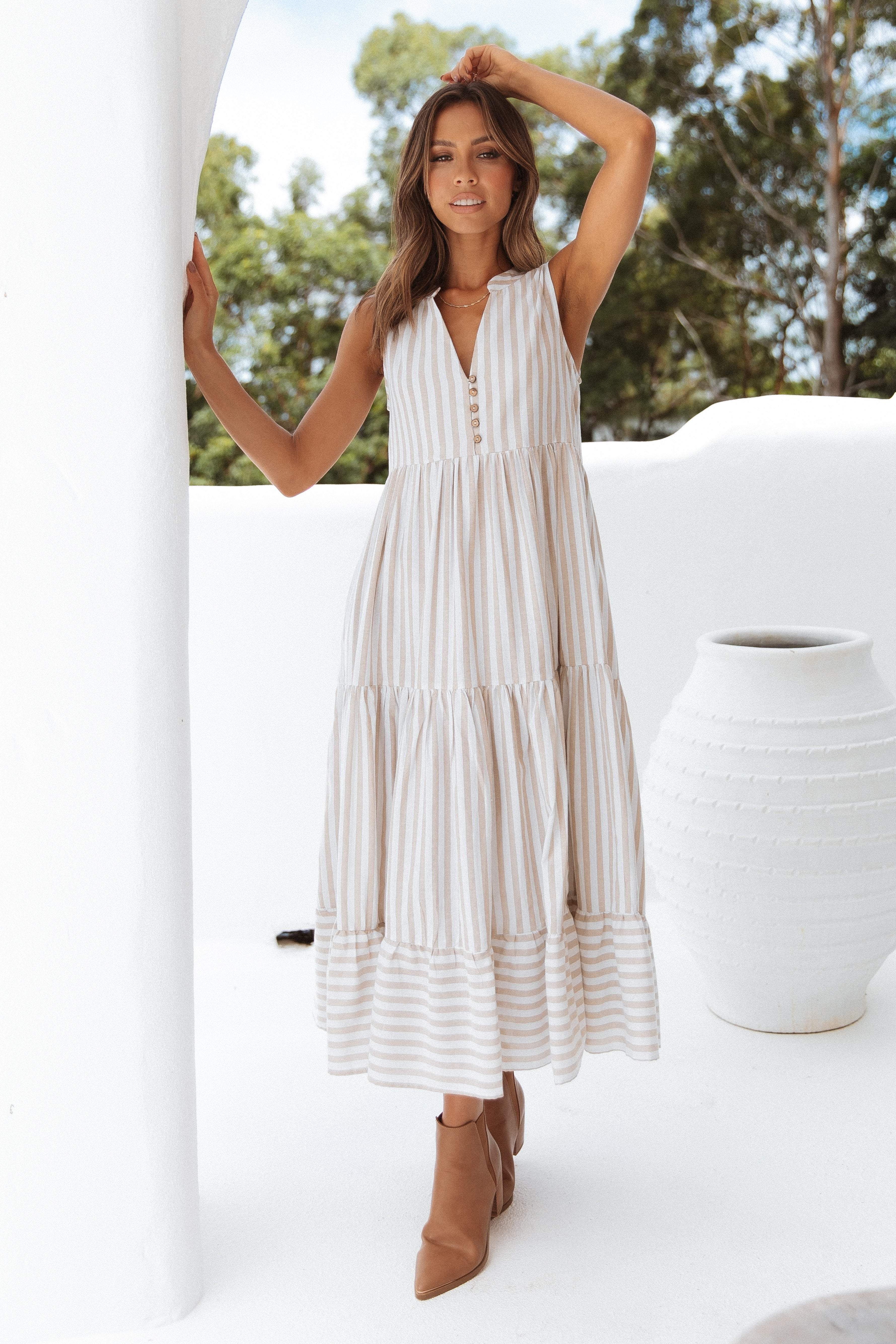 Honah Dress - Beige sold by Petal & Pup