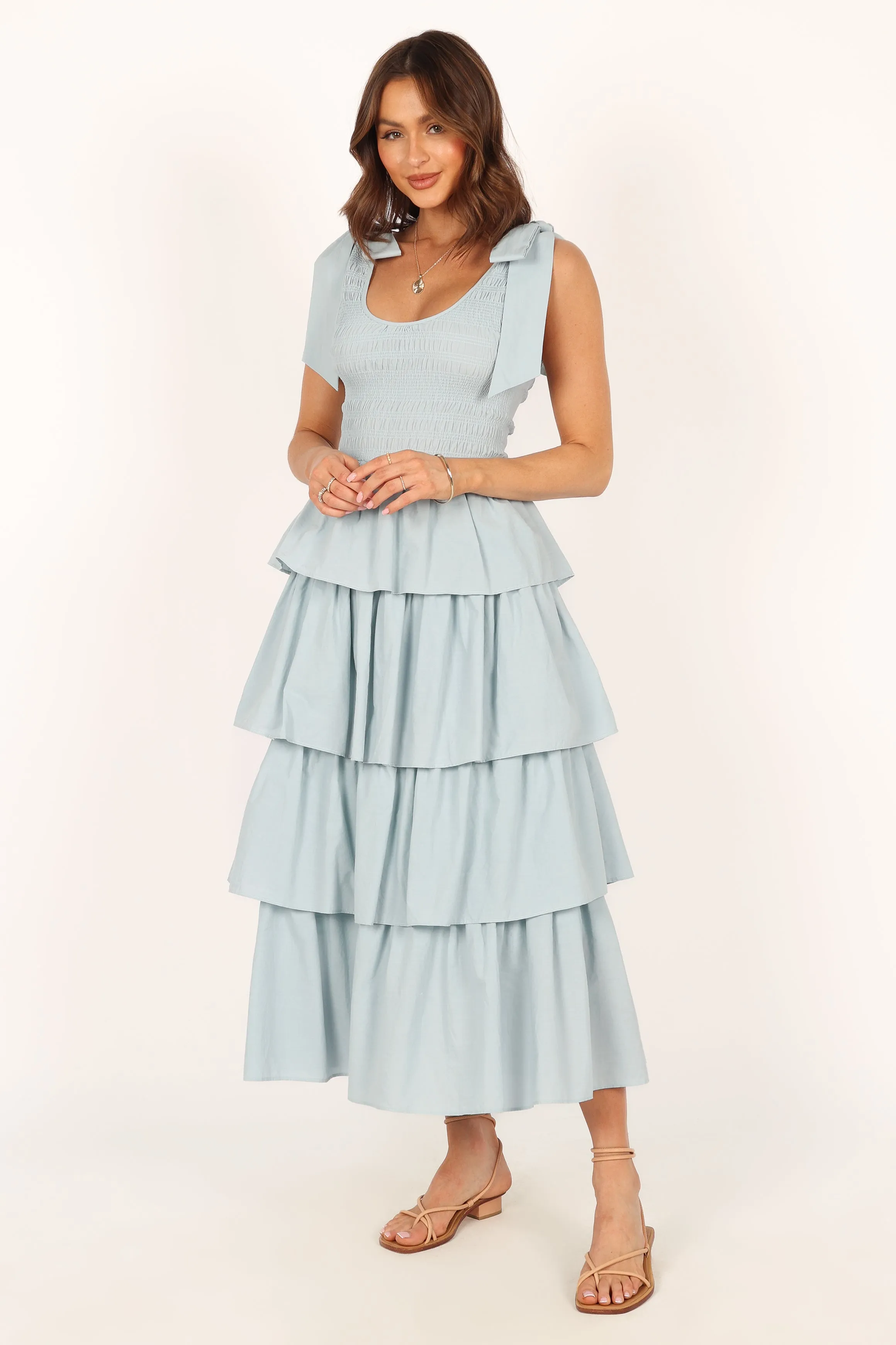 Raphael Tiered Maxi Dress - Blue sold by Petal & Pup product image thumbnail 5