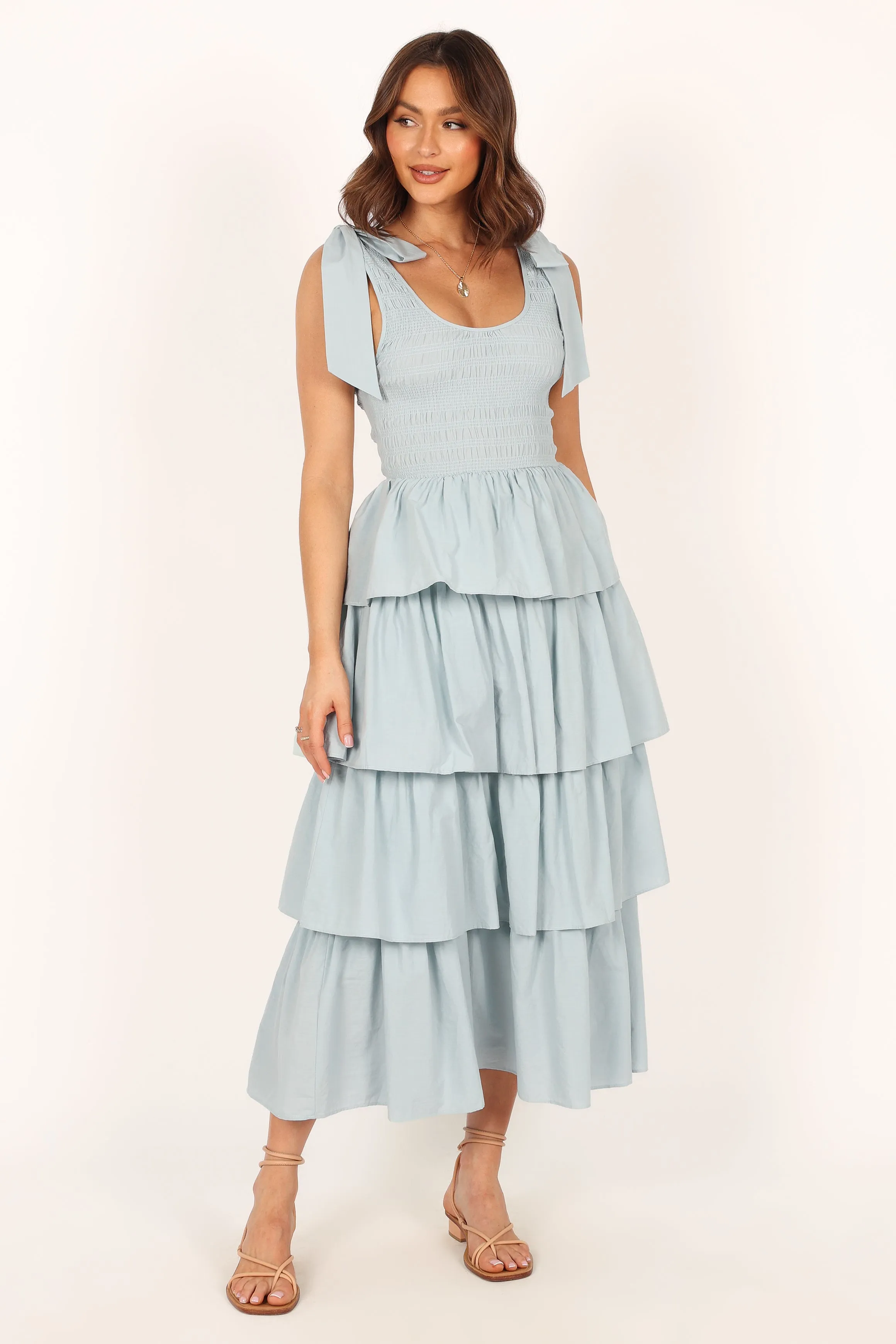 Raphael Tiered Maxi Dress - Blue sold by Petal & Pup product image thumbnail 3
