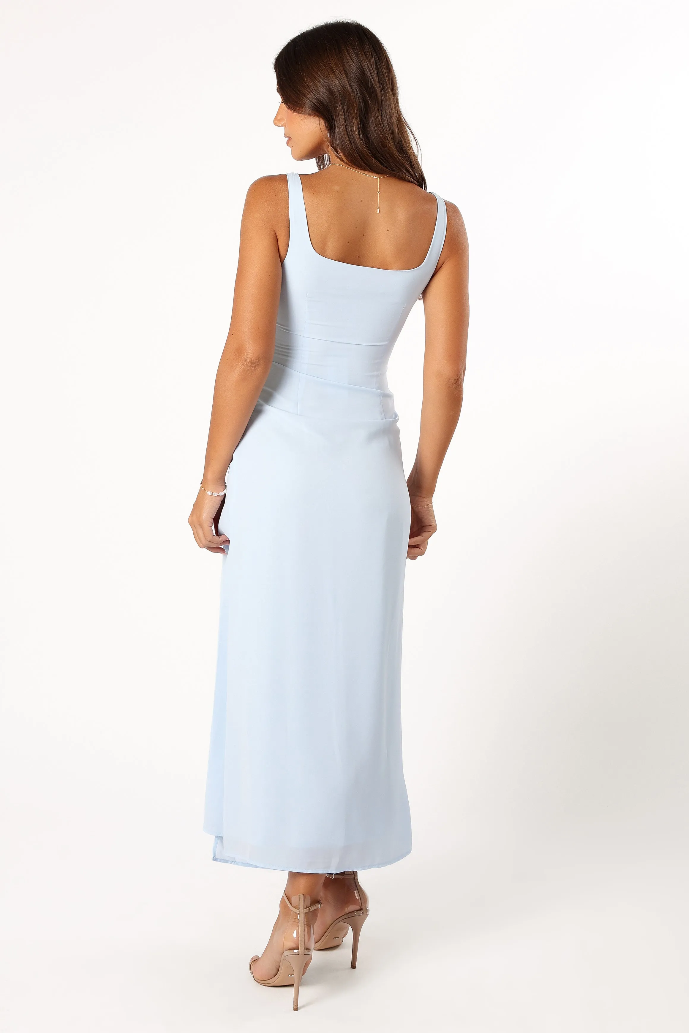 Nadea Faux Wrap Maxi Dress - Blue sold by Petal & Pup product image thumbnail 5