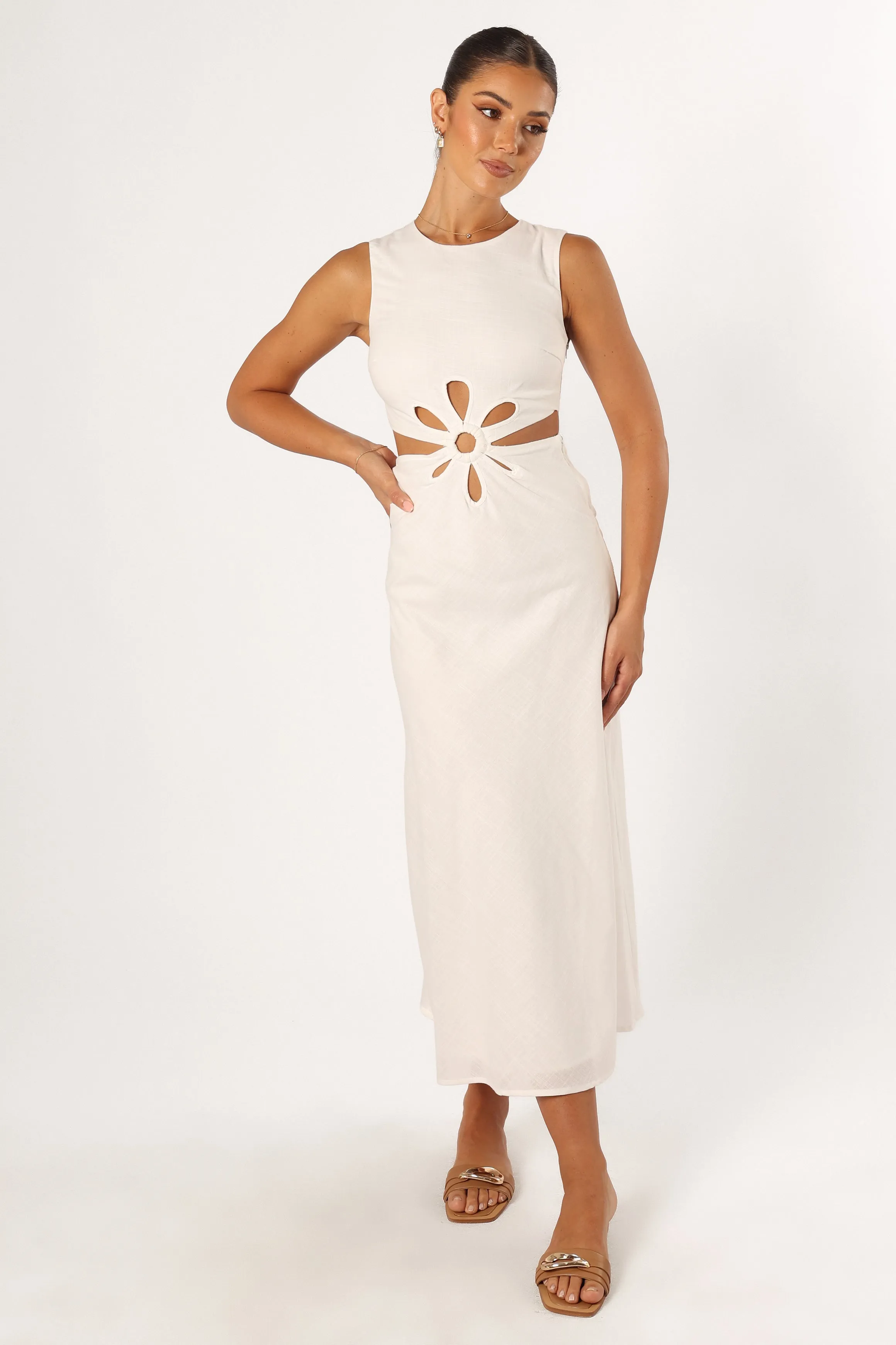 Sola Midi Dress - White sold by Petal & Pup