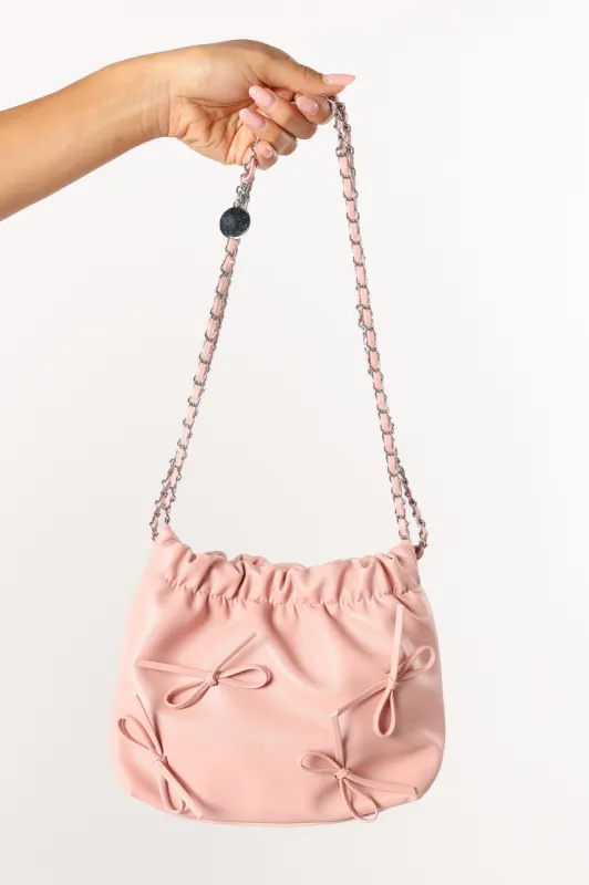 Bennet Bow Statement Bag - Pink sold by Petal & Pup