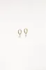 Adley Hoop Rhinestone Earrings - Gold sold by Petal & Pup