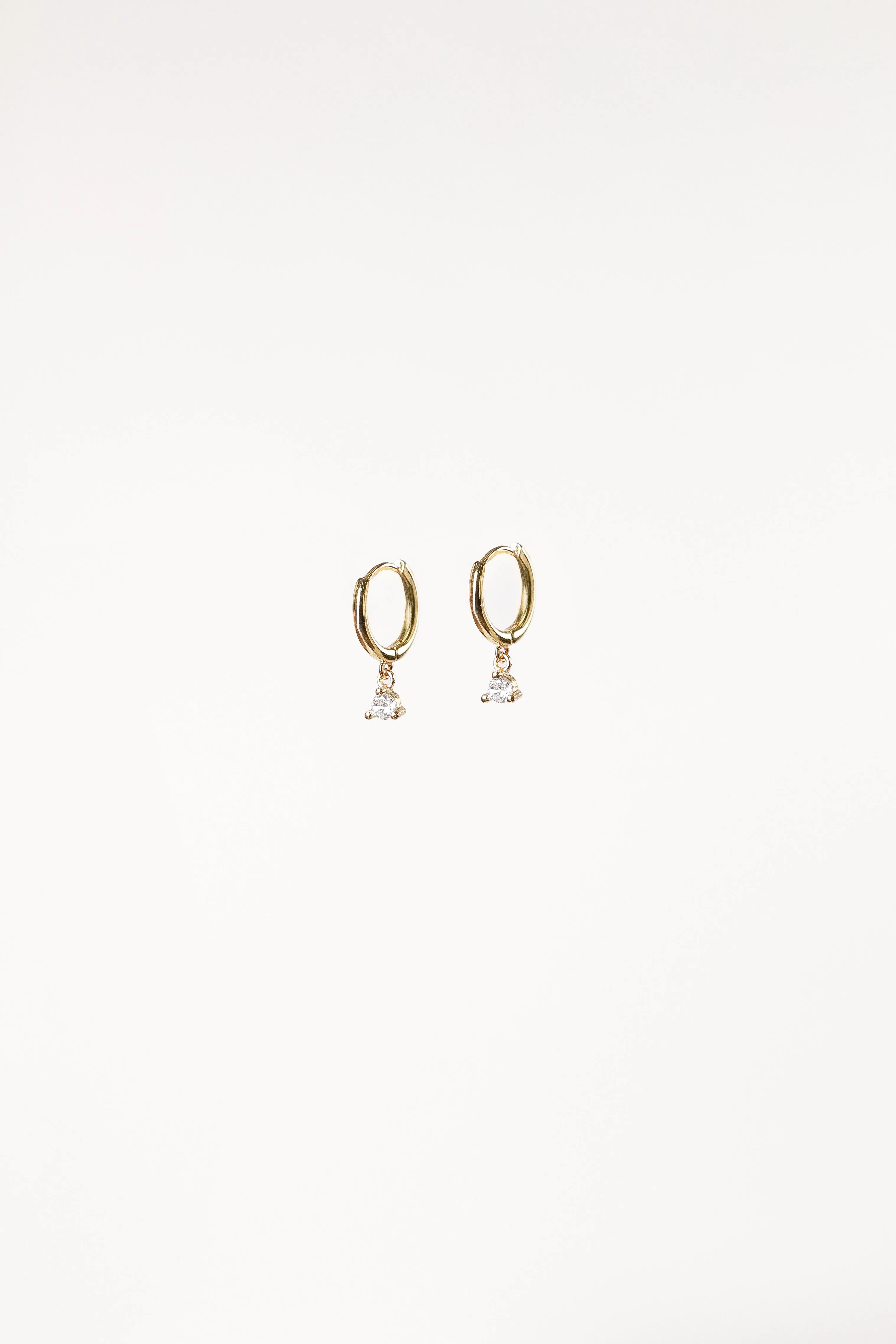 Adley Hoop Rhinestone Earrings - Gold sold by Petal & Pup product image thumbnail 2