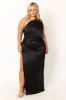 Nadia One Shoulder Maxi Dress - Black sold by Petal & Pup