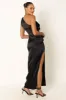 Nadia One Shoulder Maxi Dress - Black sold by Petal & Pup