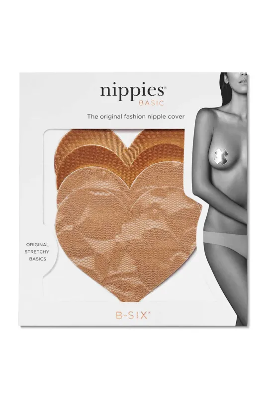 Nippies Basics Adhesive Nipple Covers Heart - Caramel sold by Petal & Pup