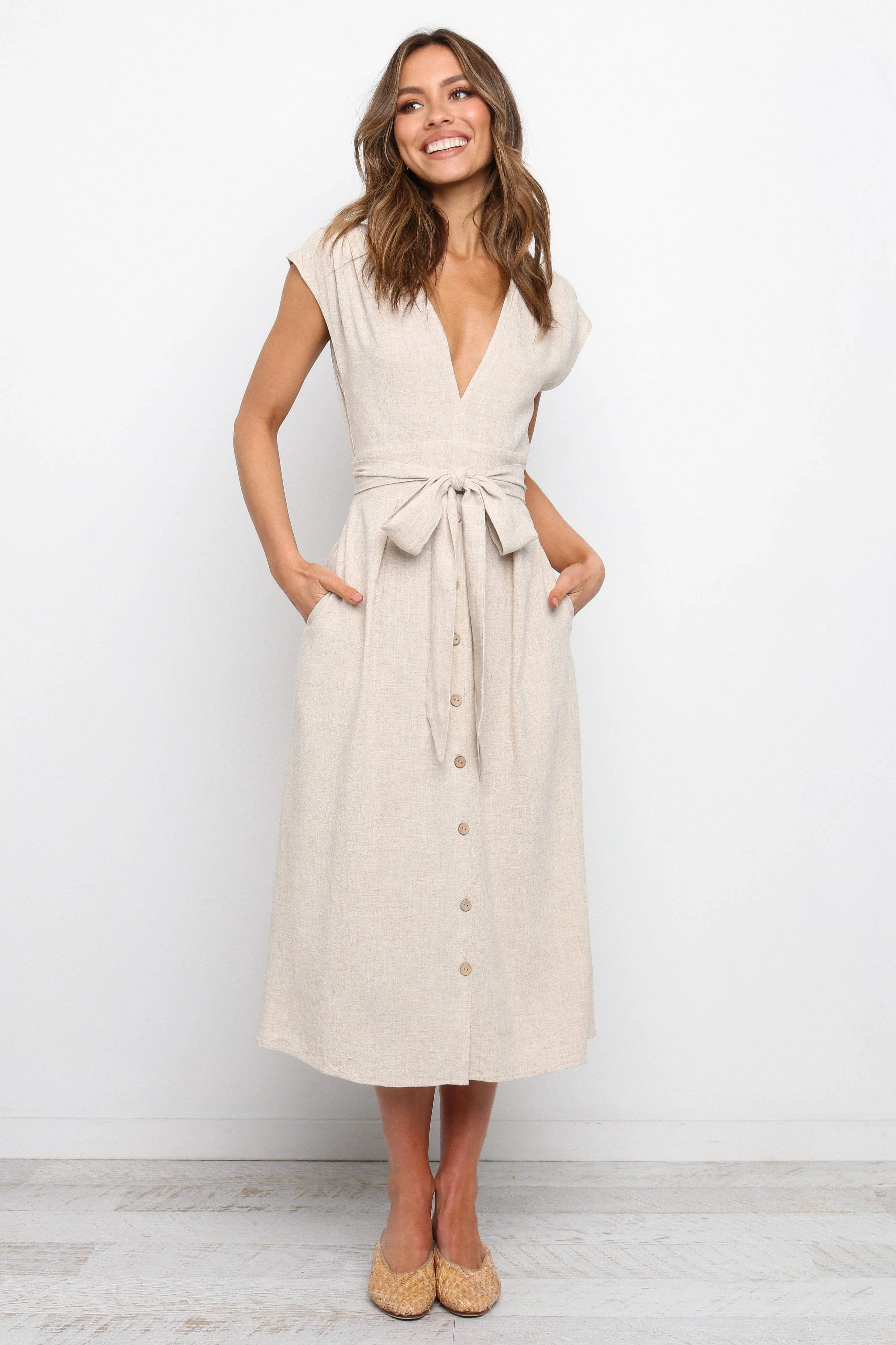 Layla Dress - Beige sold by Petal & Pup product image thumbnail 5