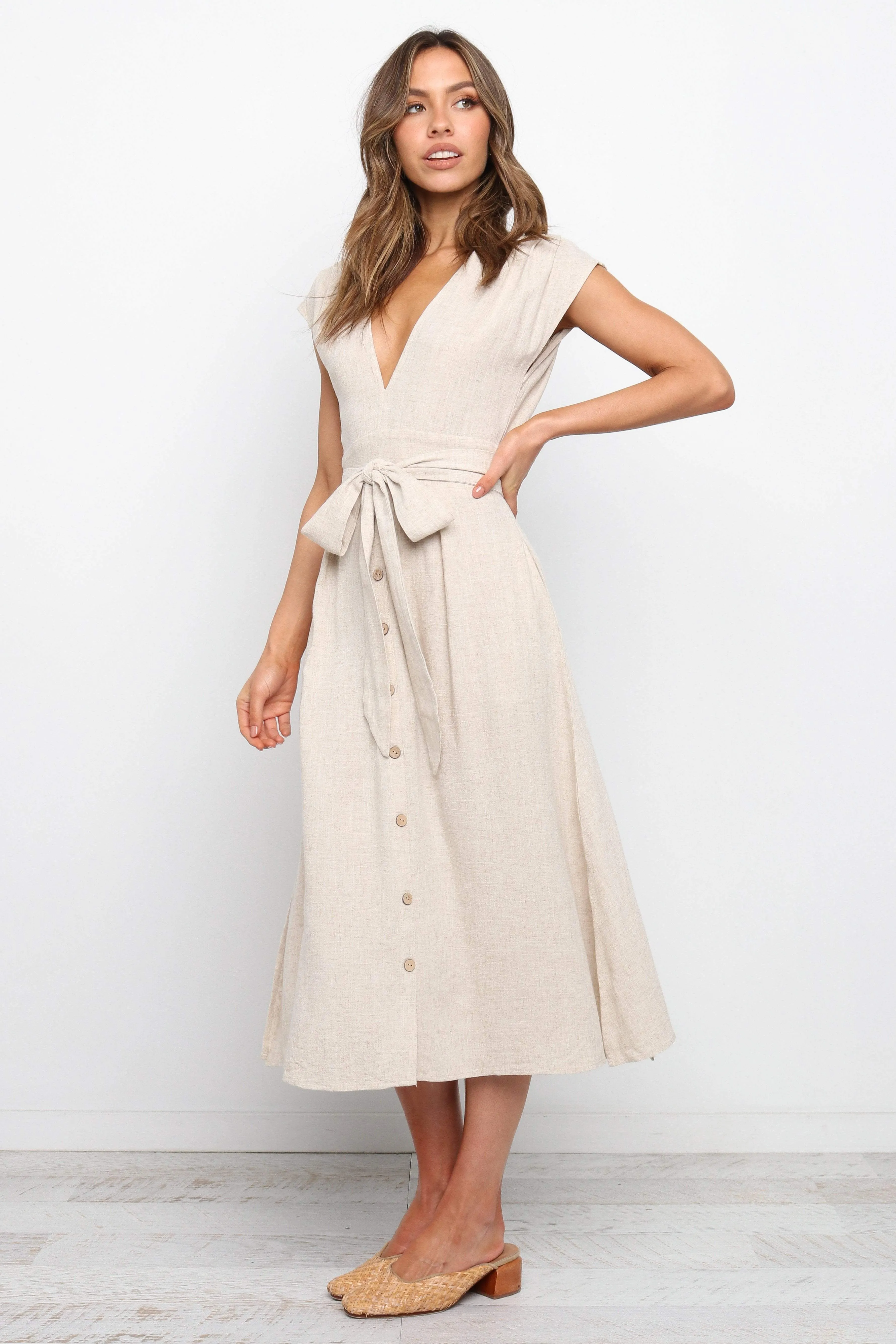 Layla Dress - Beige sold by Petal & Pup product image thumbnail 4
