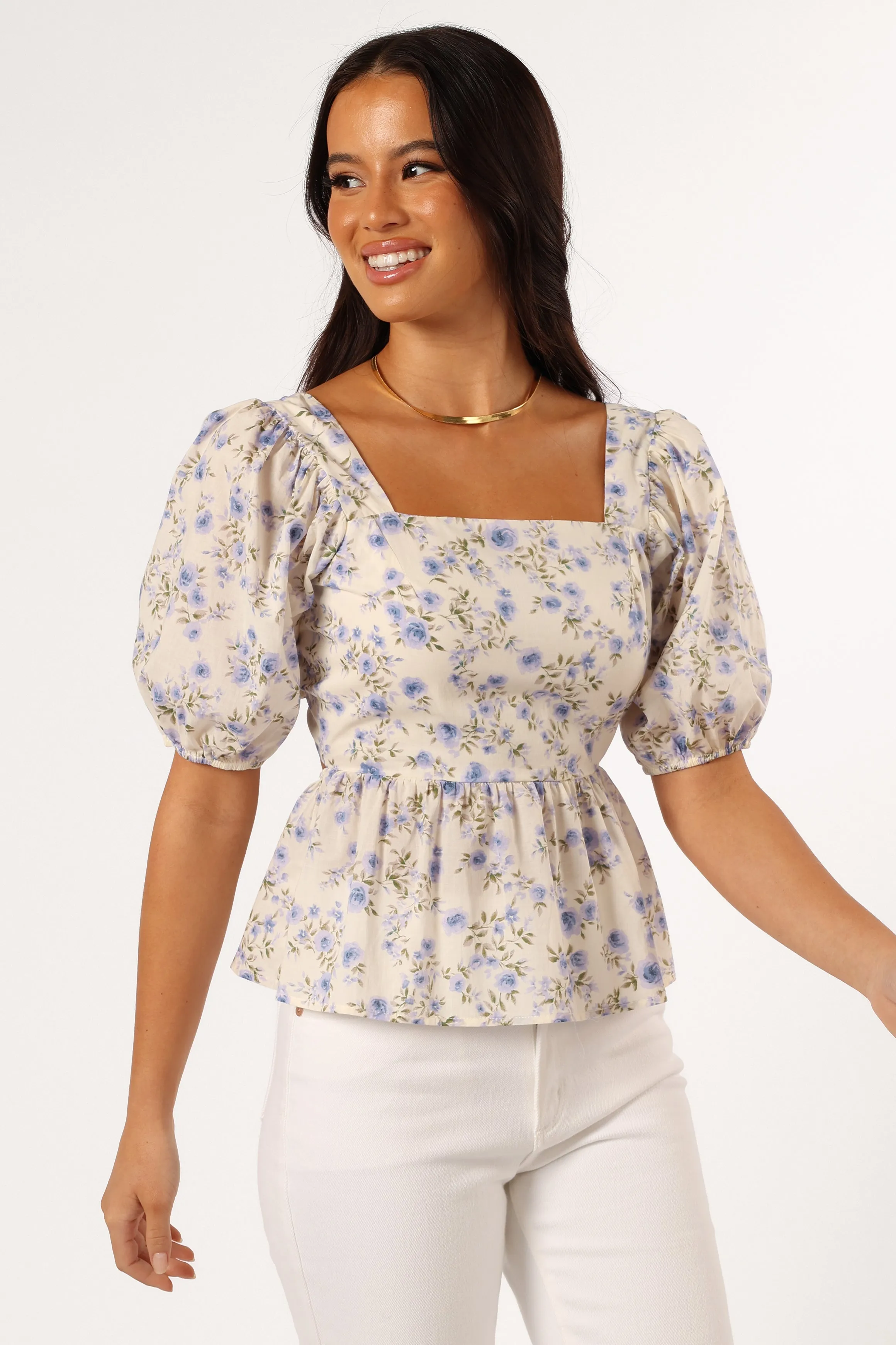 Celia Top - Ivory Blue sold by Petal & Pup product image thumbnail 4