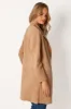 Veda Faux Suede Long Jacket - Tan sold by Petal & Pup