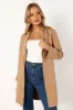 Veda Faux Suede Long Jacket - Tan sold by Petal & Pup