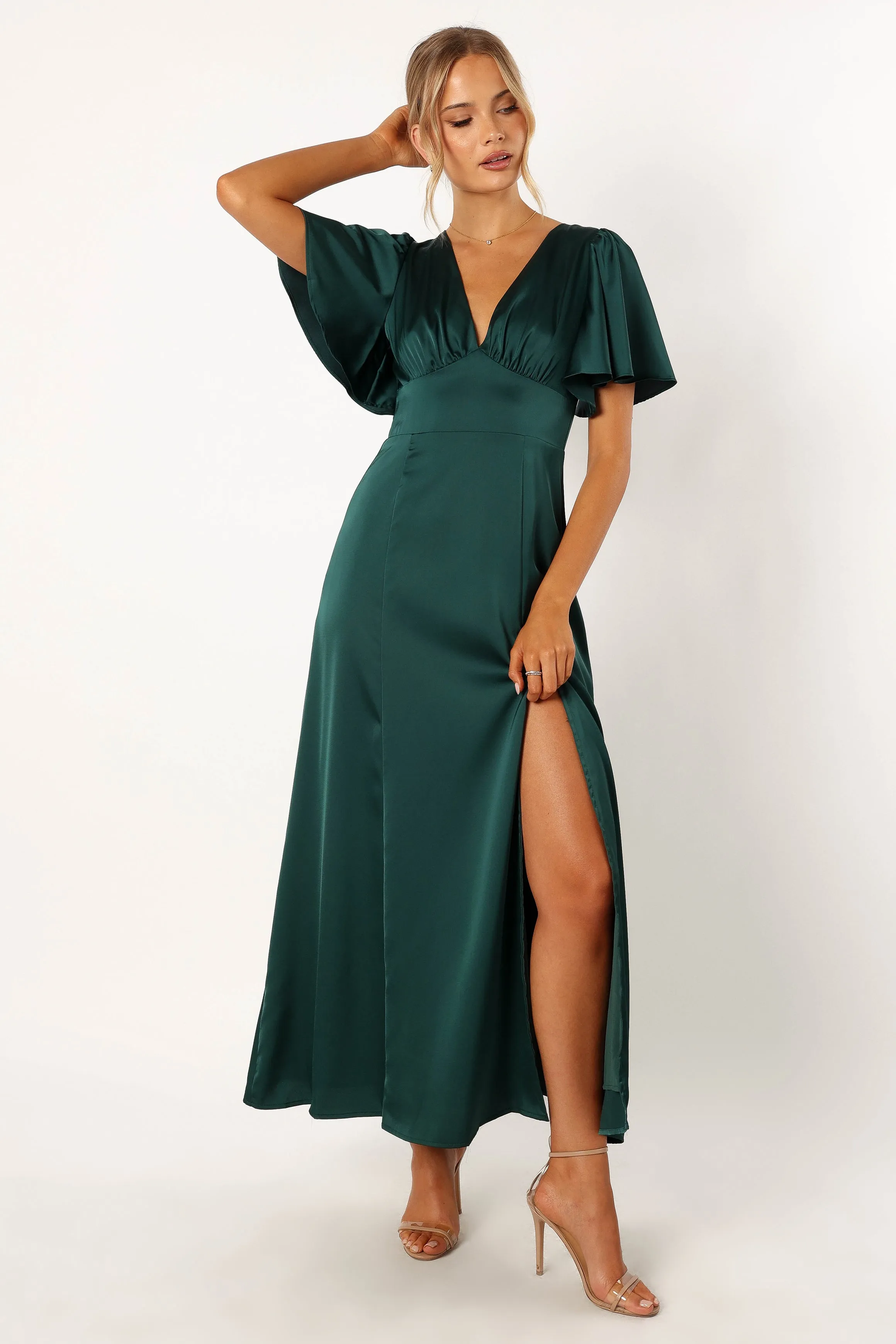 Casper Maxi Dress - Hunter Green sold by Petal & Pup