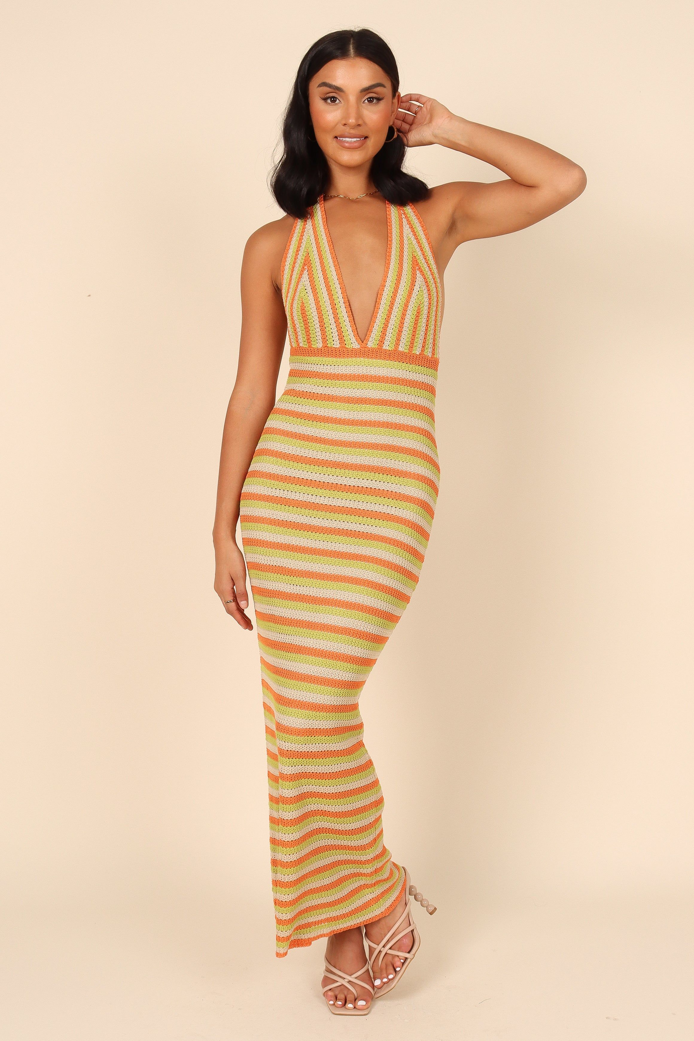 Ruby Crochet Maxi Dress - Orange sold by Petal & Pup