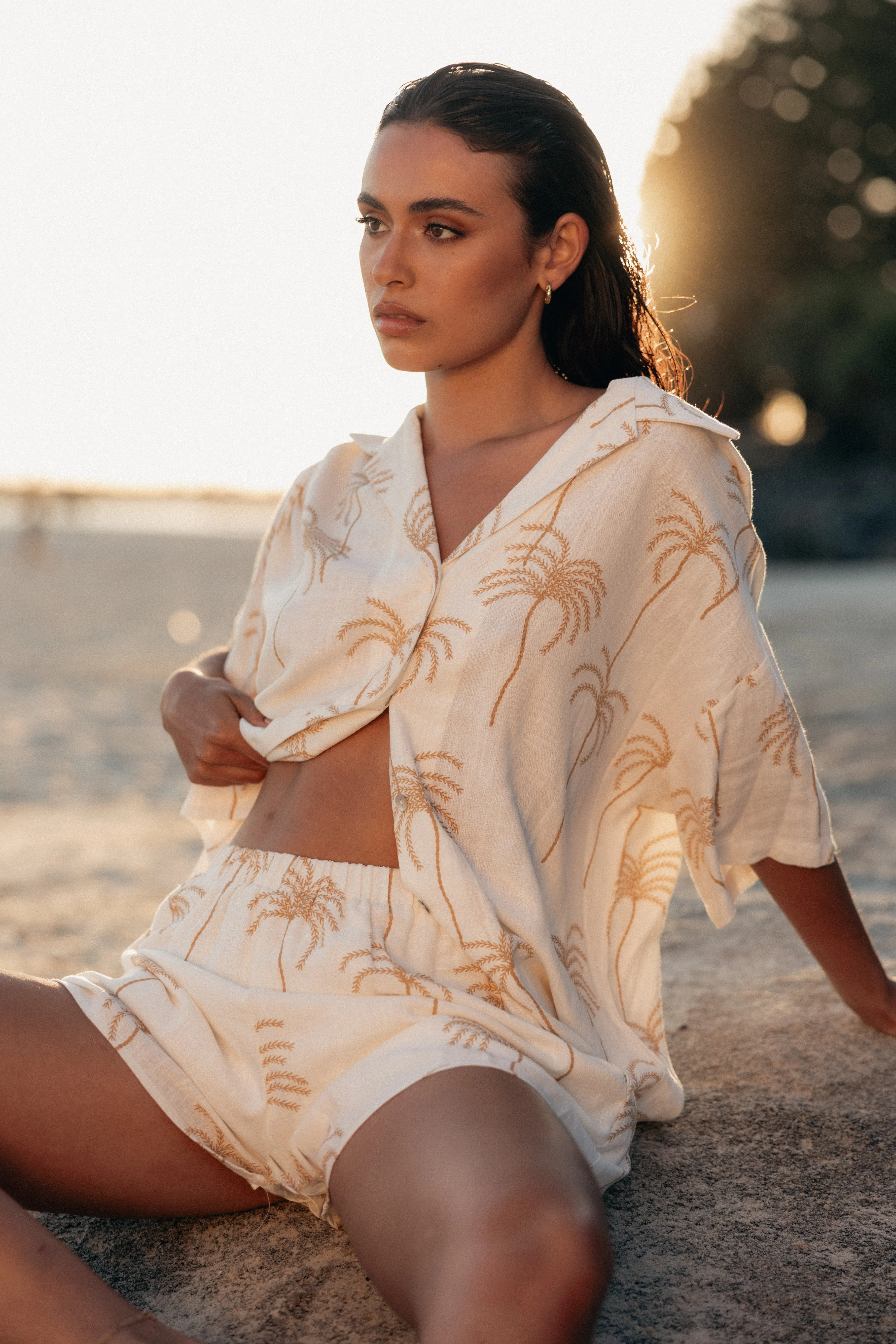Amira Short Sleeve Shirt - Palm Print sold by Petal & Pup product image thumbnail 2
