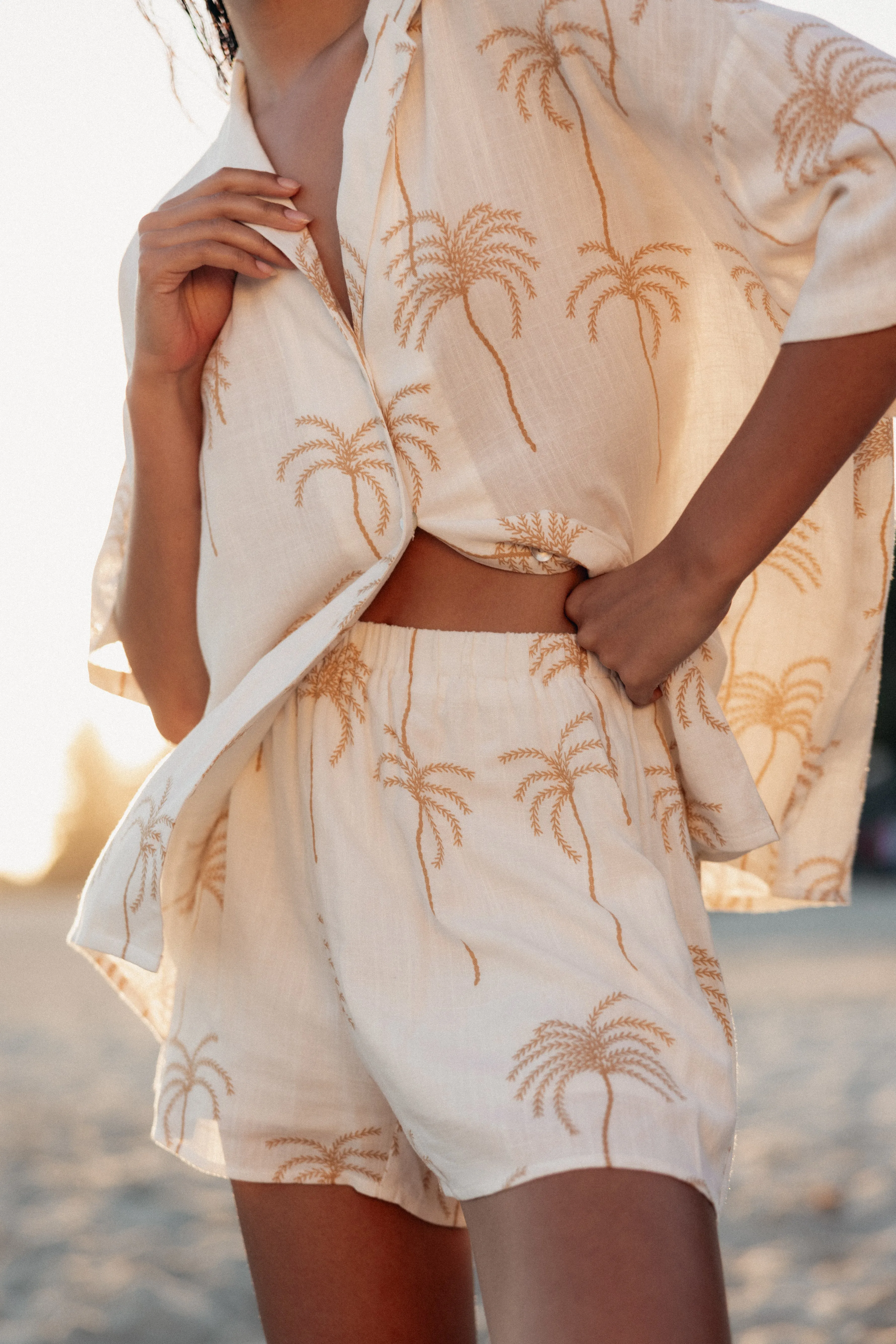 Amira Short Sleeve Shirt - Palm Print sold by Petal & Pup product image thumbnail 3