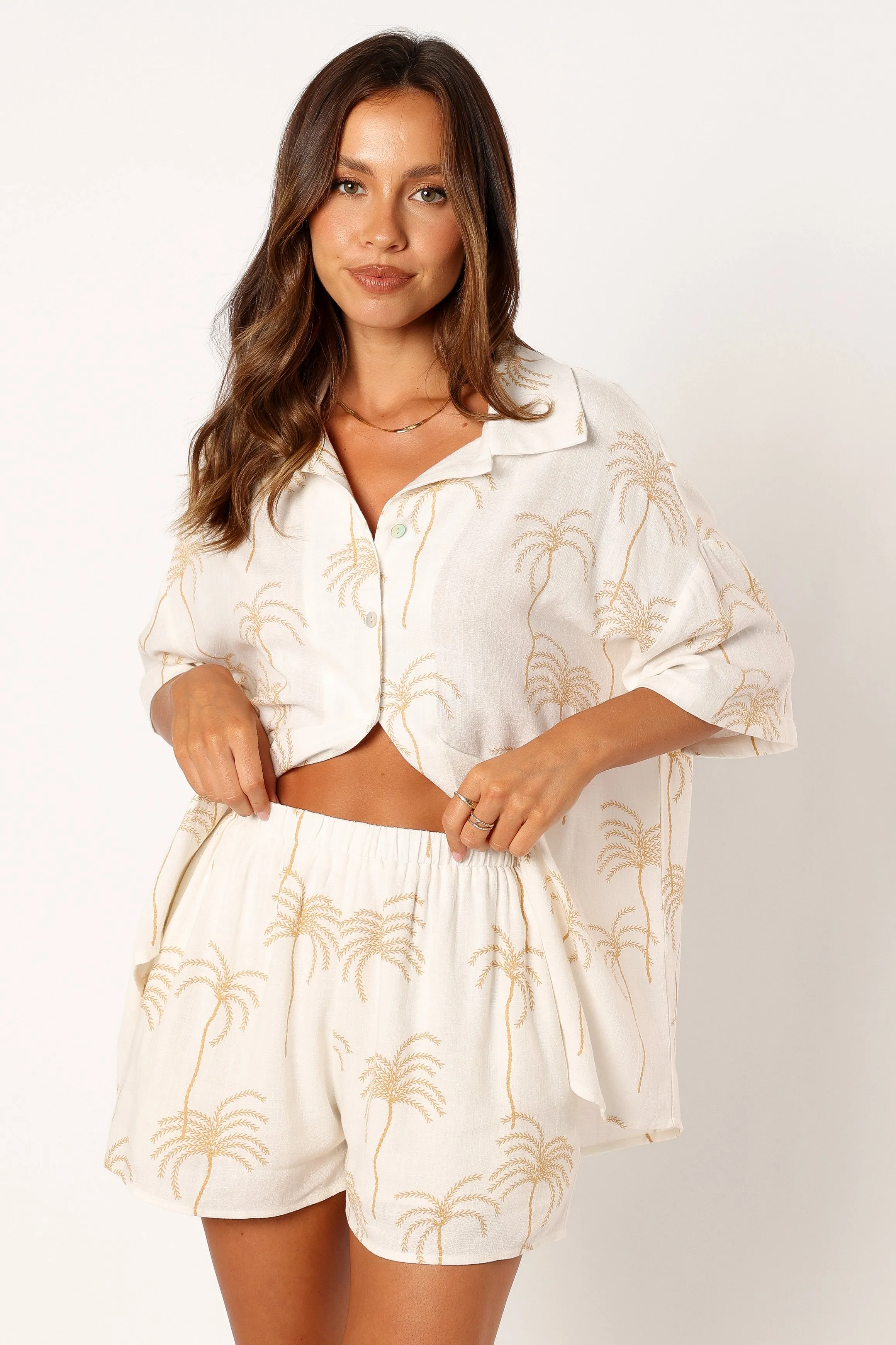 Amira Short Sleeve Shirt - Palm Print sold by Petal & Pup product image thumbnail 4
