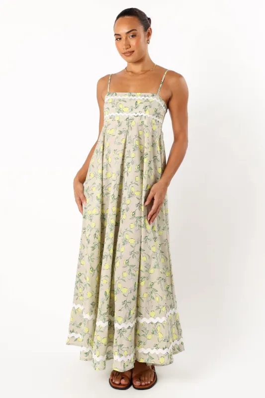 Citrone Midi Dress - Lemon sold by Petal & Pup