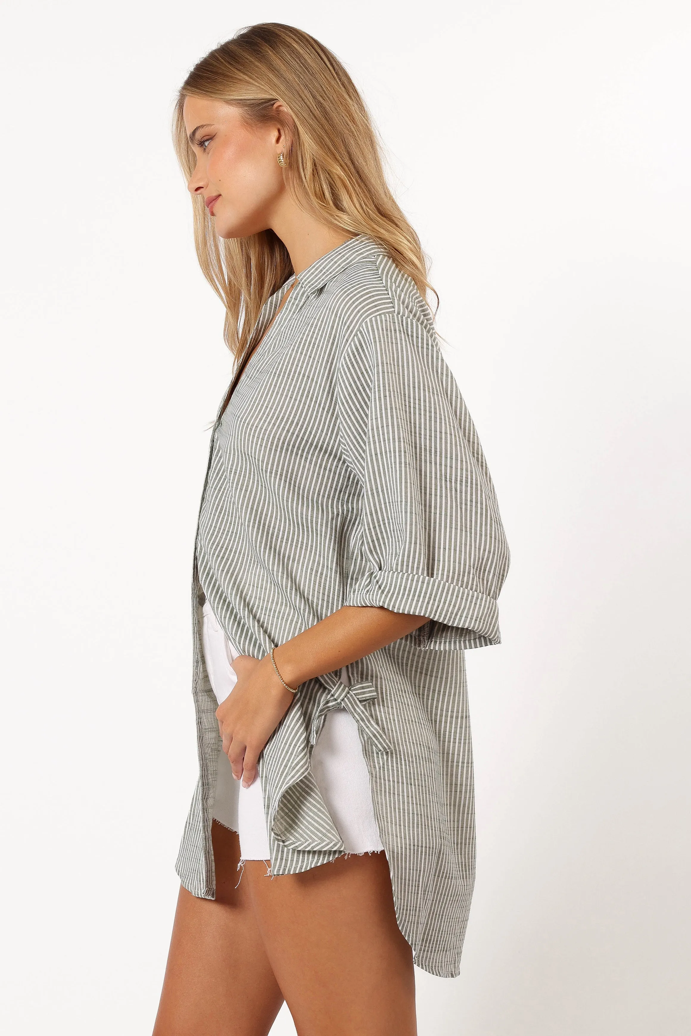 Wren Oversized Shirt - Olive sold by Petal & Pup product image thumbnail 3