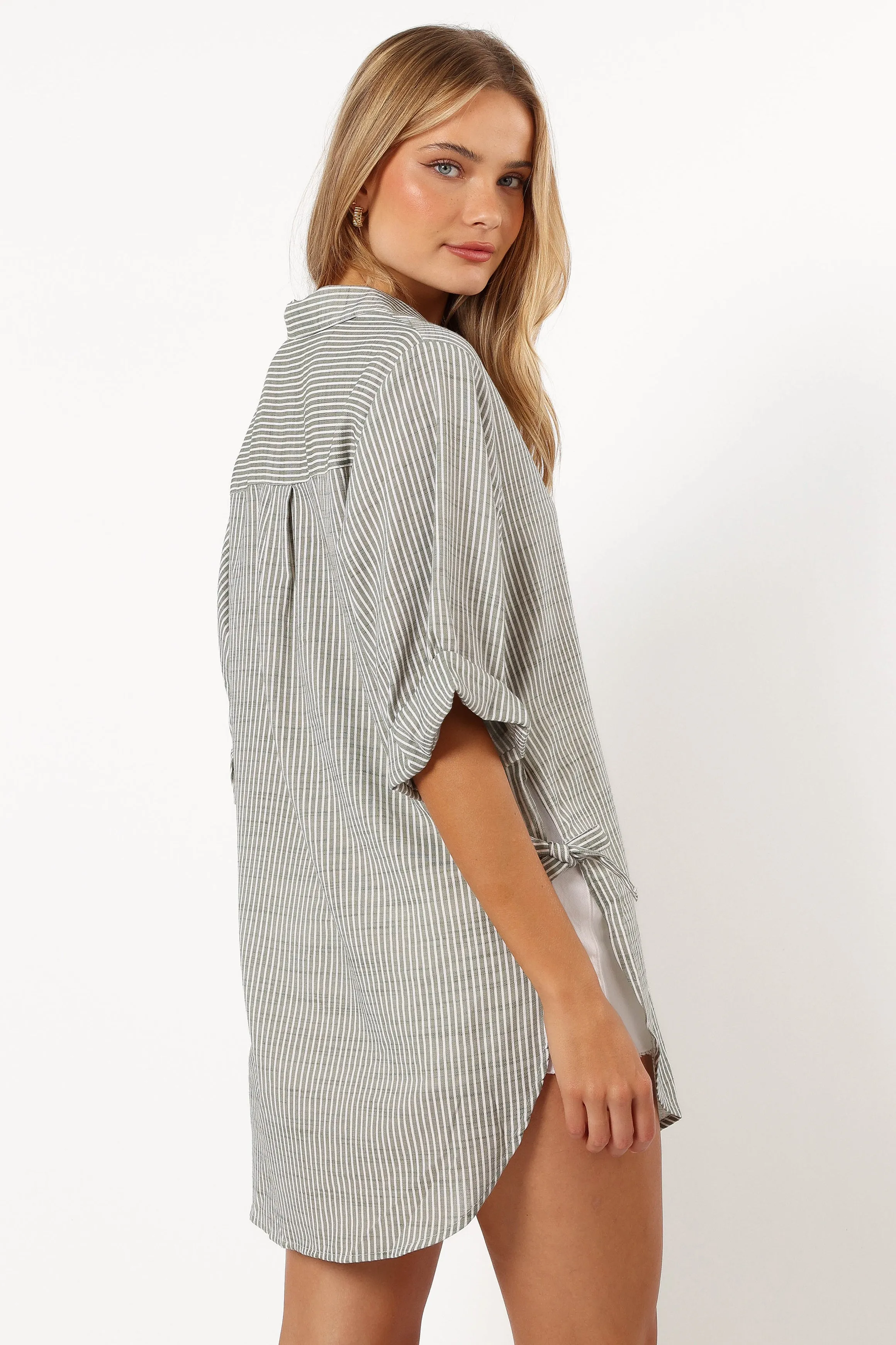 Wren Oversized Shirt - Olive sold by Petal & Pup product image thumbnail 4