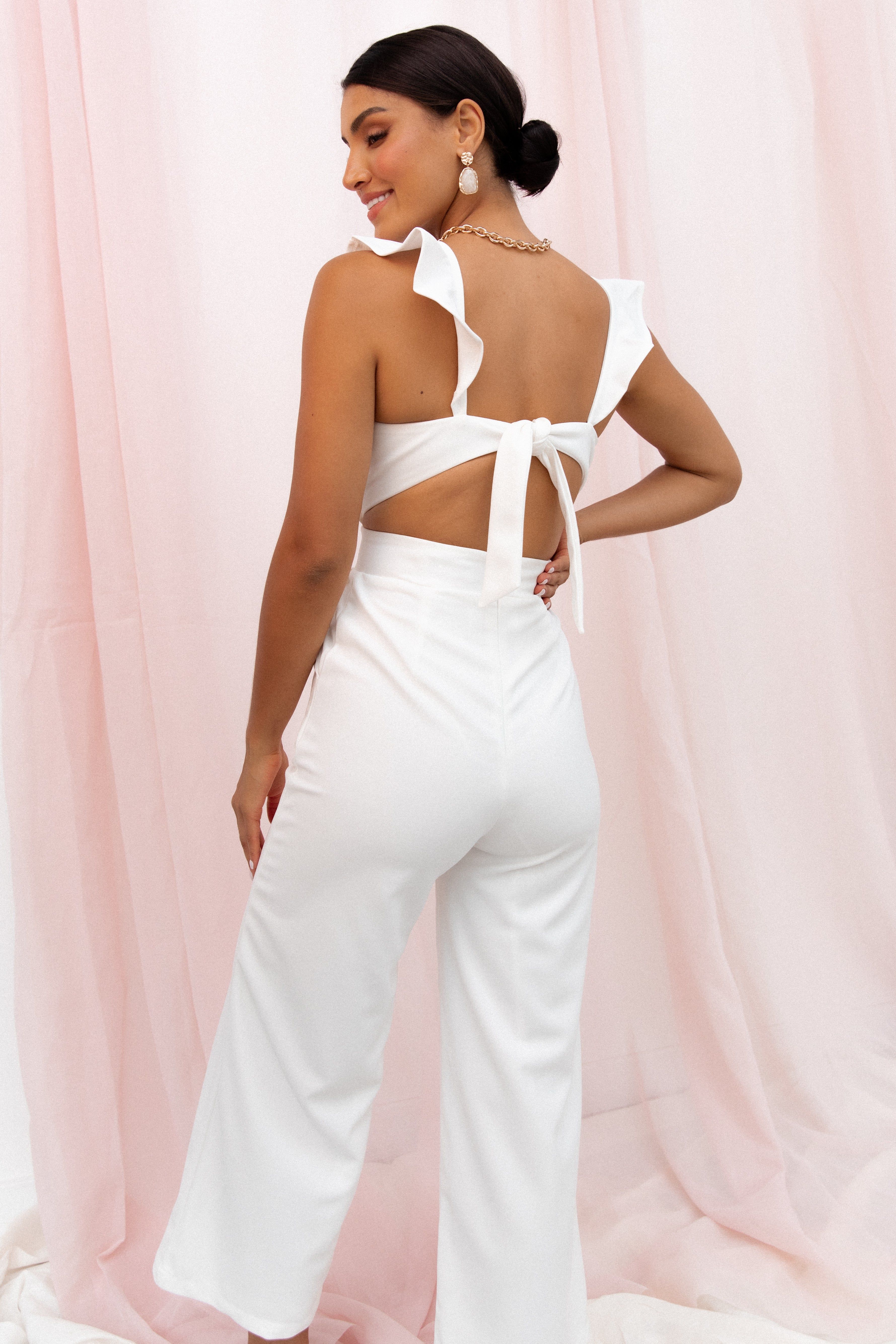 Mills Jumpsuit - White sold by Petal & Pup product image thumbnail 2