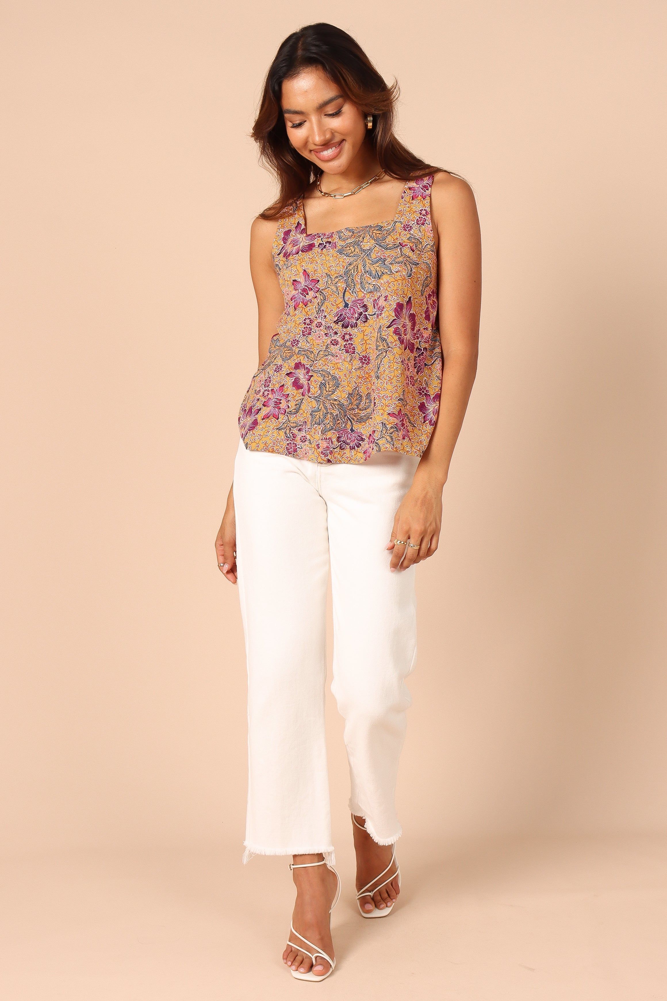 Grace Top - Tan Floral sold by Petal & Pup product image thumbnail 6