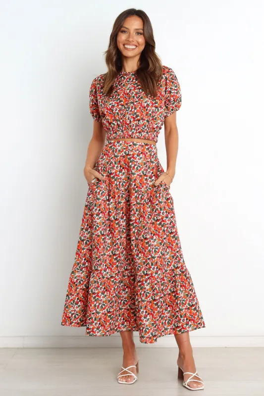 Izzy Skirt - Red Multi sold by Petal & Pup