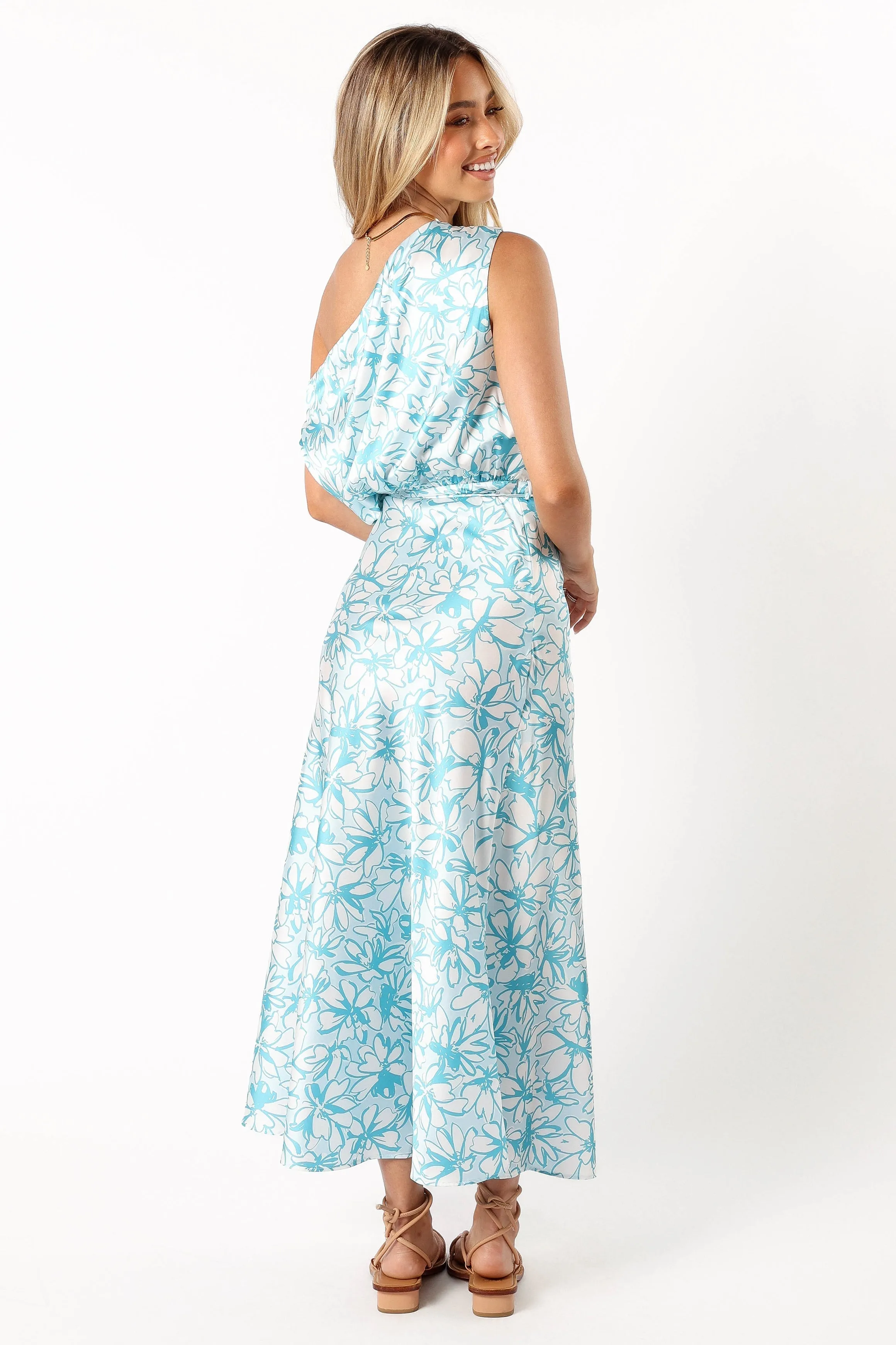 Camden Off Shoulder Maxi Dress - Blue Floral sold by Petal & Pup product image thumbnail 4