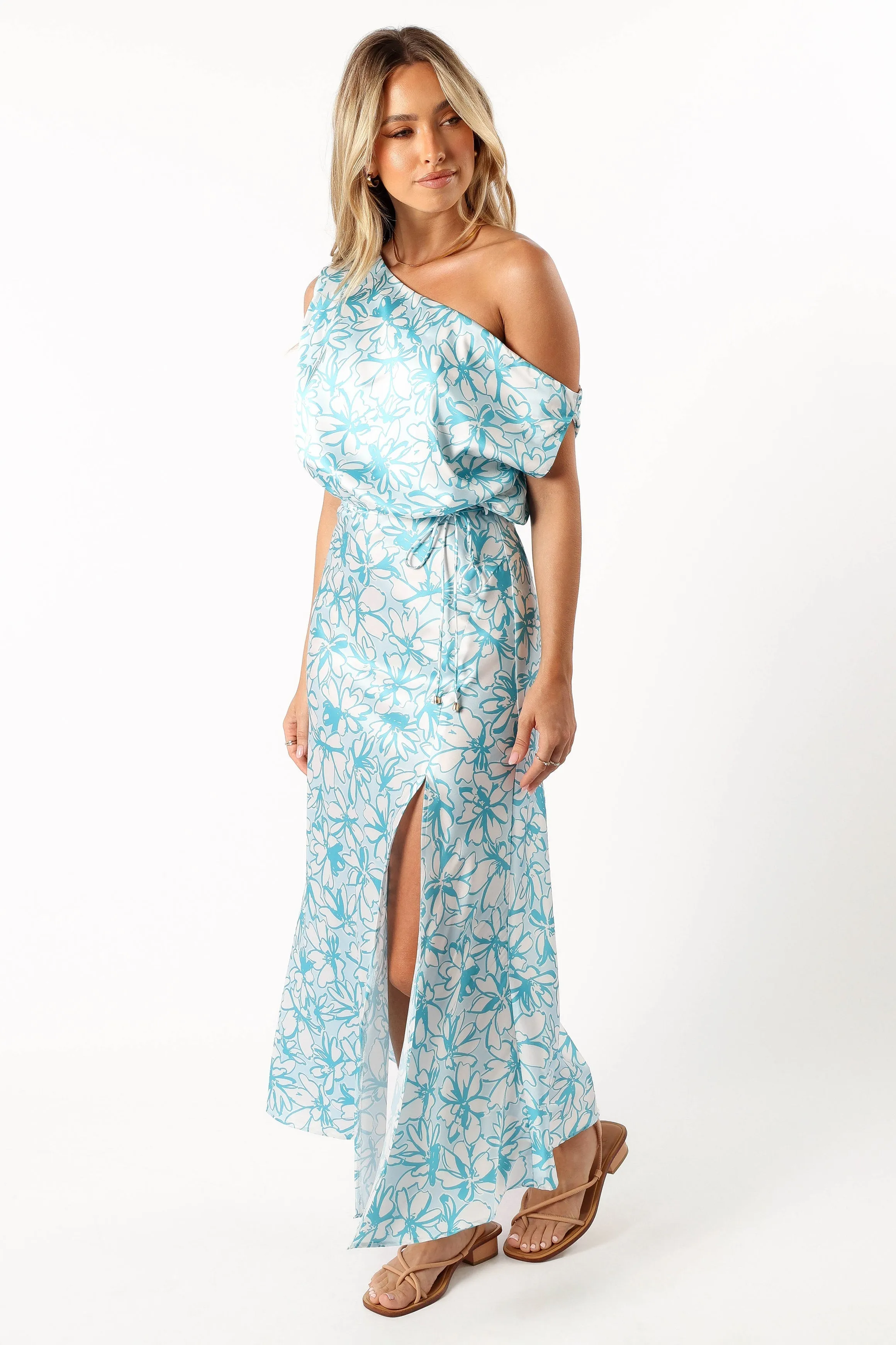 Camden Off Shoulder Maxi Dress - Blue Floral sold by Petal & Pup product image thumbnail 3