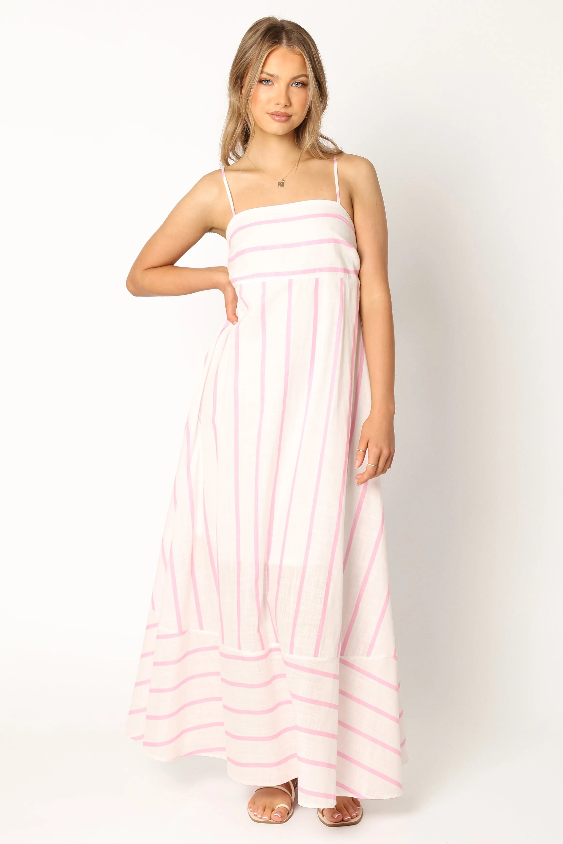 Seville Maxi Dress - Pink Stripe sold by Petal & Pup product image thumbnail 4