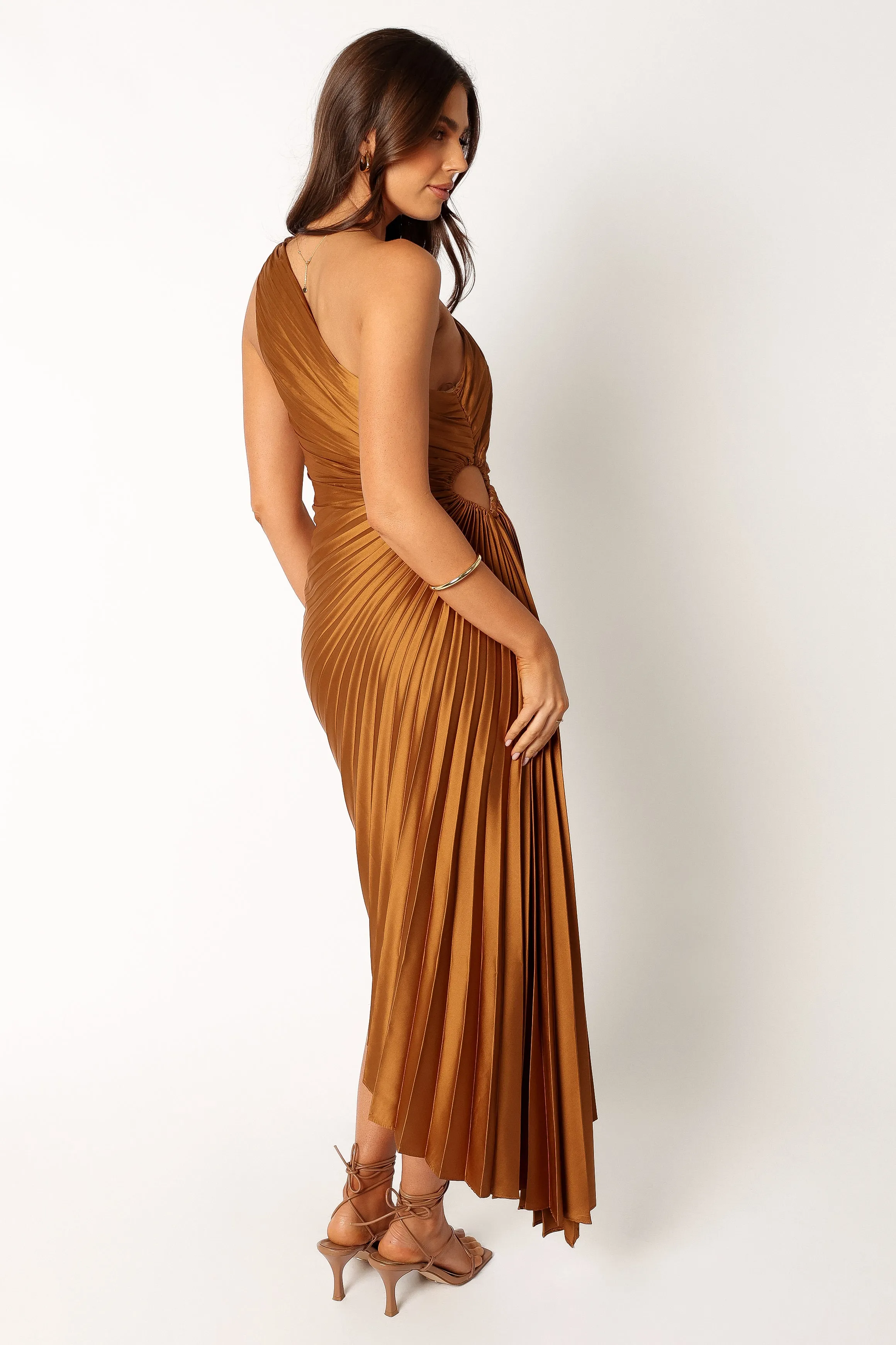 Kleo One Shoulder Maxi Dress - Golden Ochre sold by Petal & Pup product image thumbnail 5