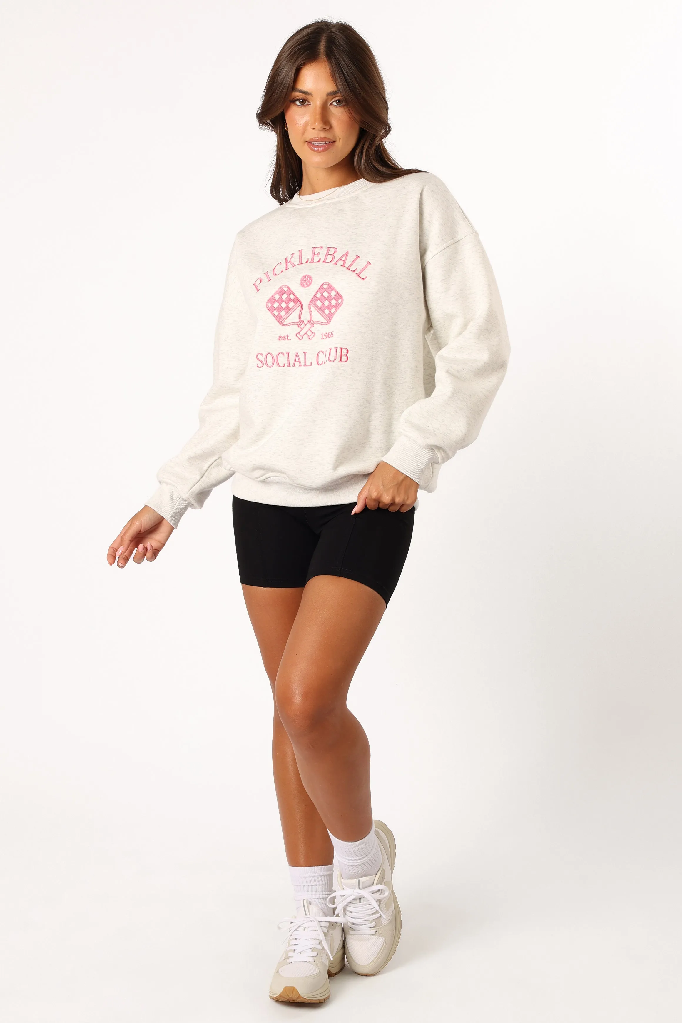 Colette Pickleball Sweatshirt - Heather Grey sold by Petal & Pup product image thumbnail 2
