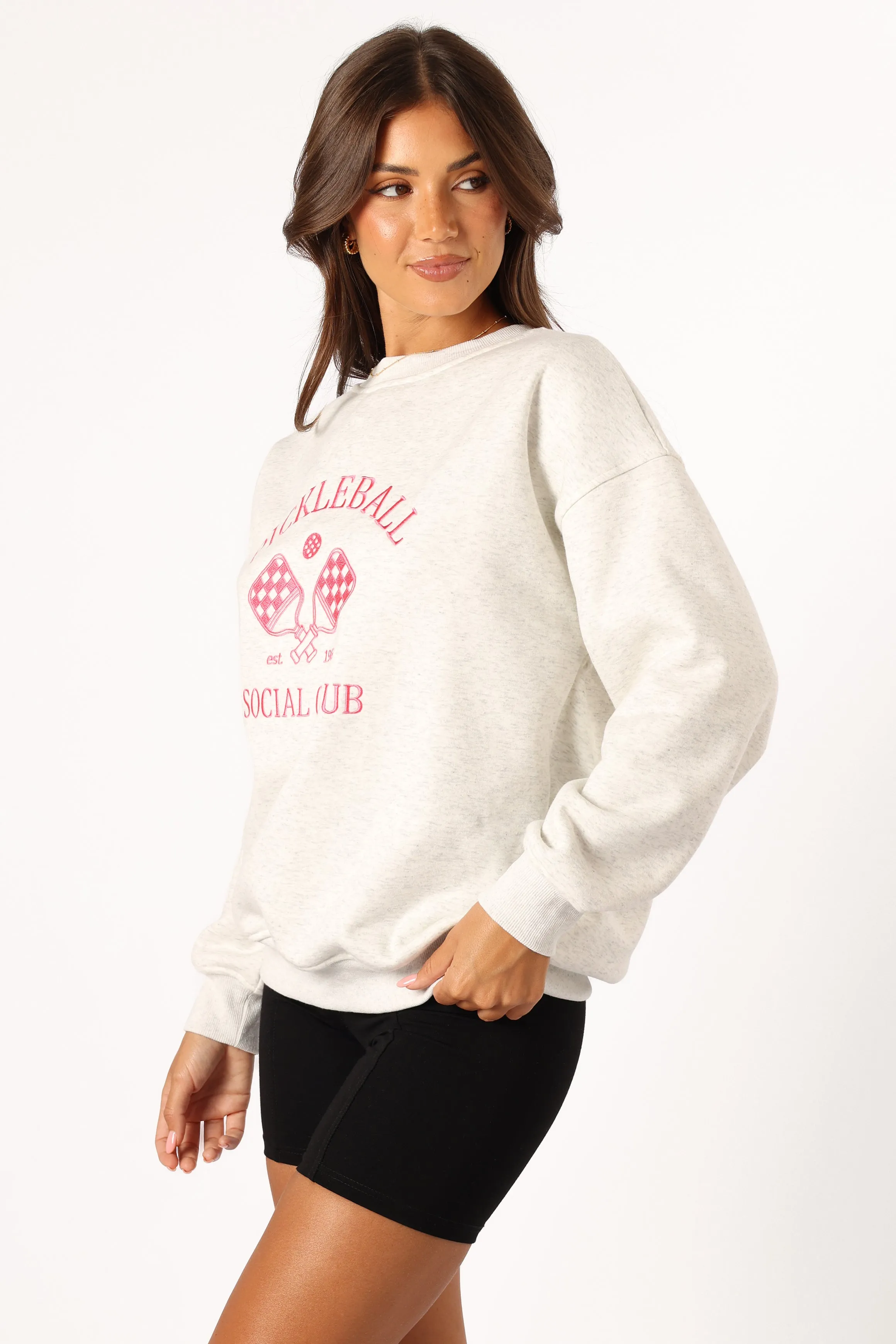 Colette Pickleball Sweatshirt - Heather Grey sold by Petal & Pup product image thumbnail 4