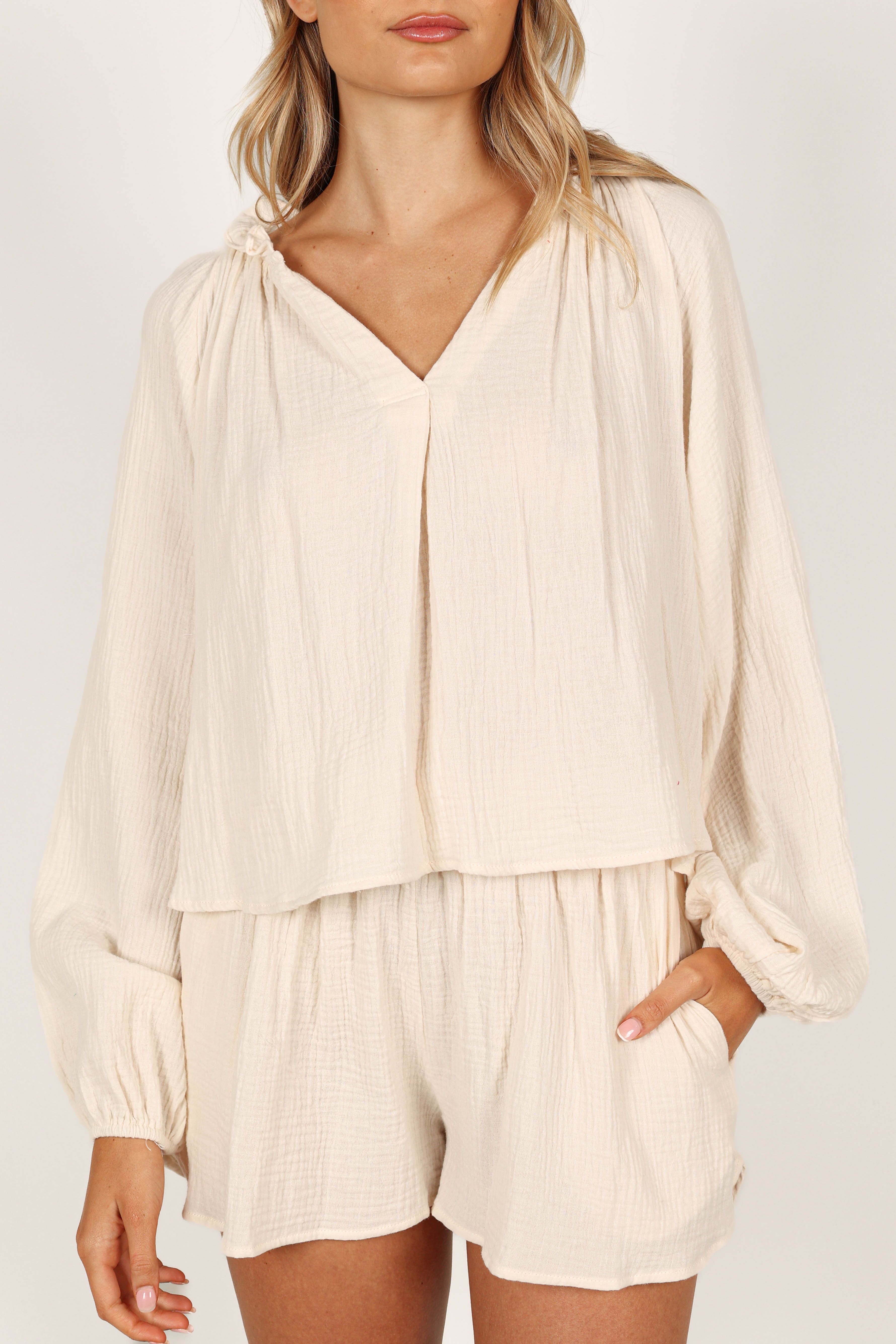 Kate Top and Short Set - Cream sold by Petal & Pup product image thumbnail 2