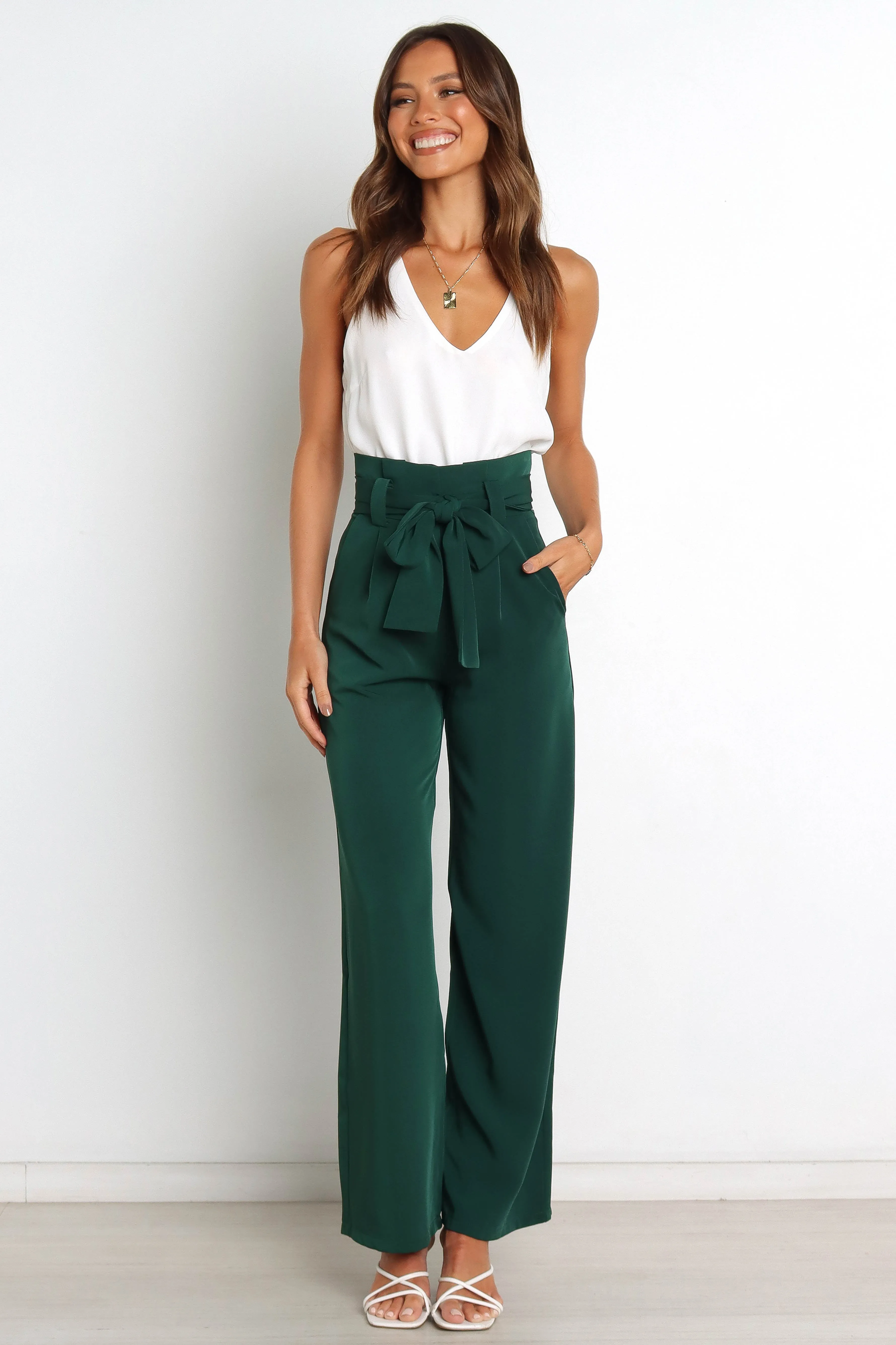 Kieran Pants - Emerald Green sold by Petal & Pup product image thumbnail 2