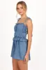 Miller Romper - Light Indigo sold by Petal & Pup