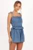 Miller Romper - Light Indigo sold by Petal & Pup