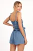 Miller Romper - Light Indigo sold by Petal & Pup