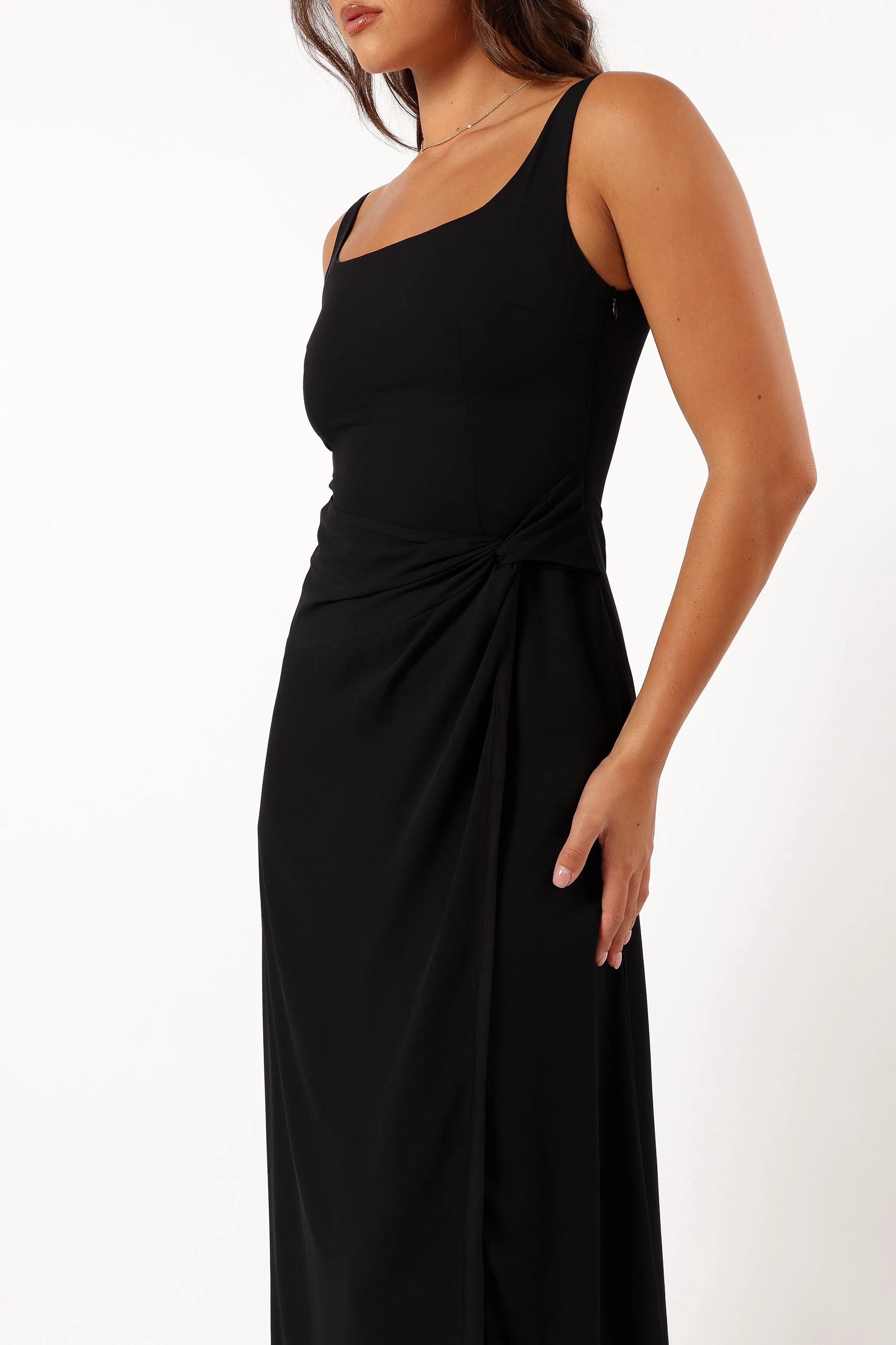 Nadea Faux Wrap Maxi Dress - Black sold by Petal & Pup product image thumbnail 5