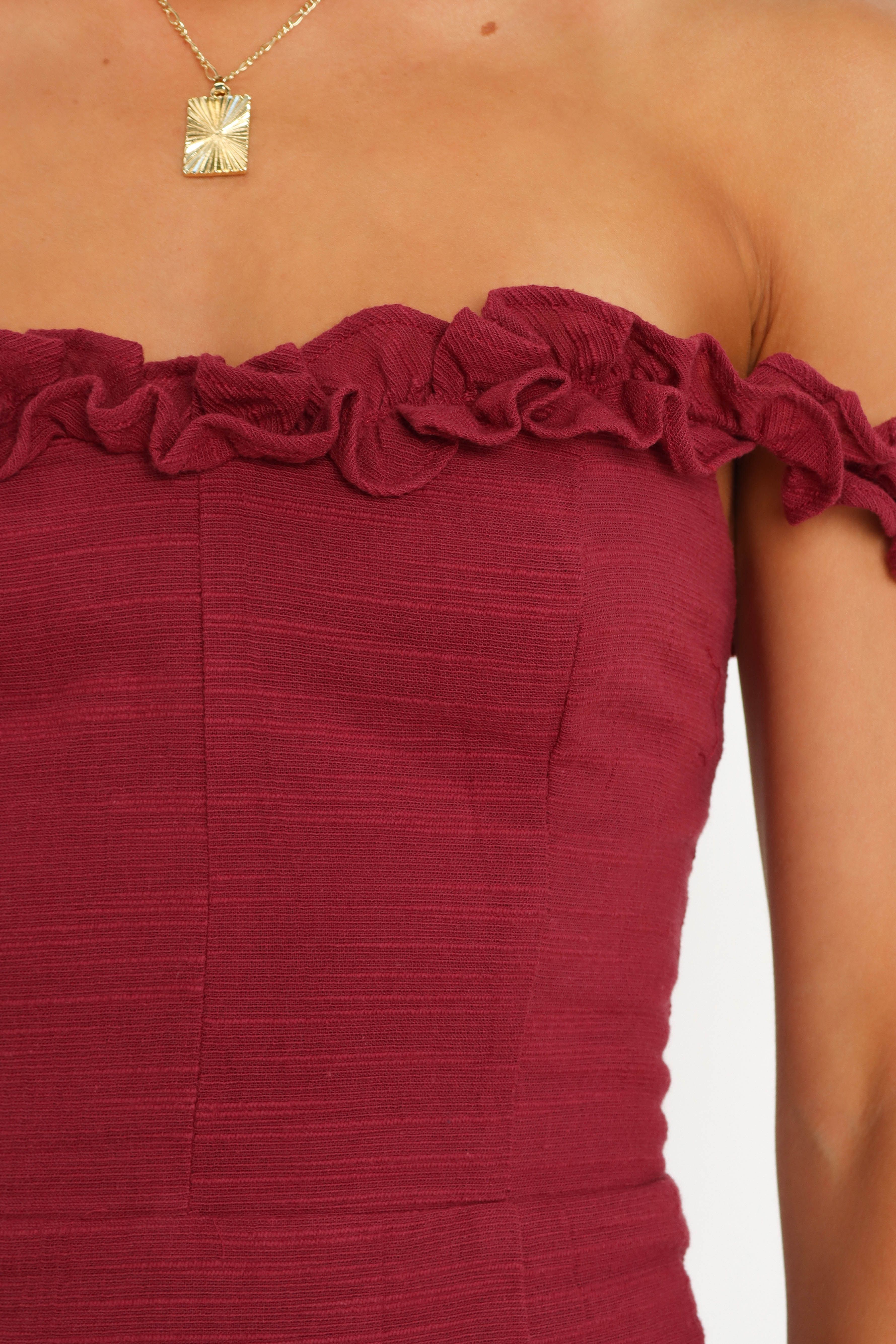 Florez Dress - Wine sold by Petal & Pup product image thumbnail 6