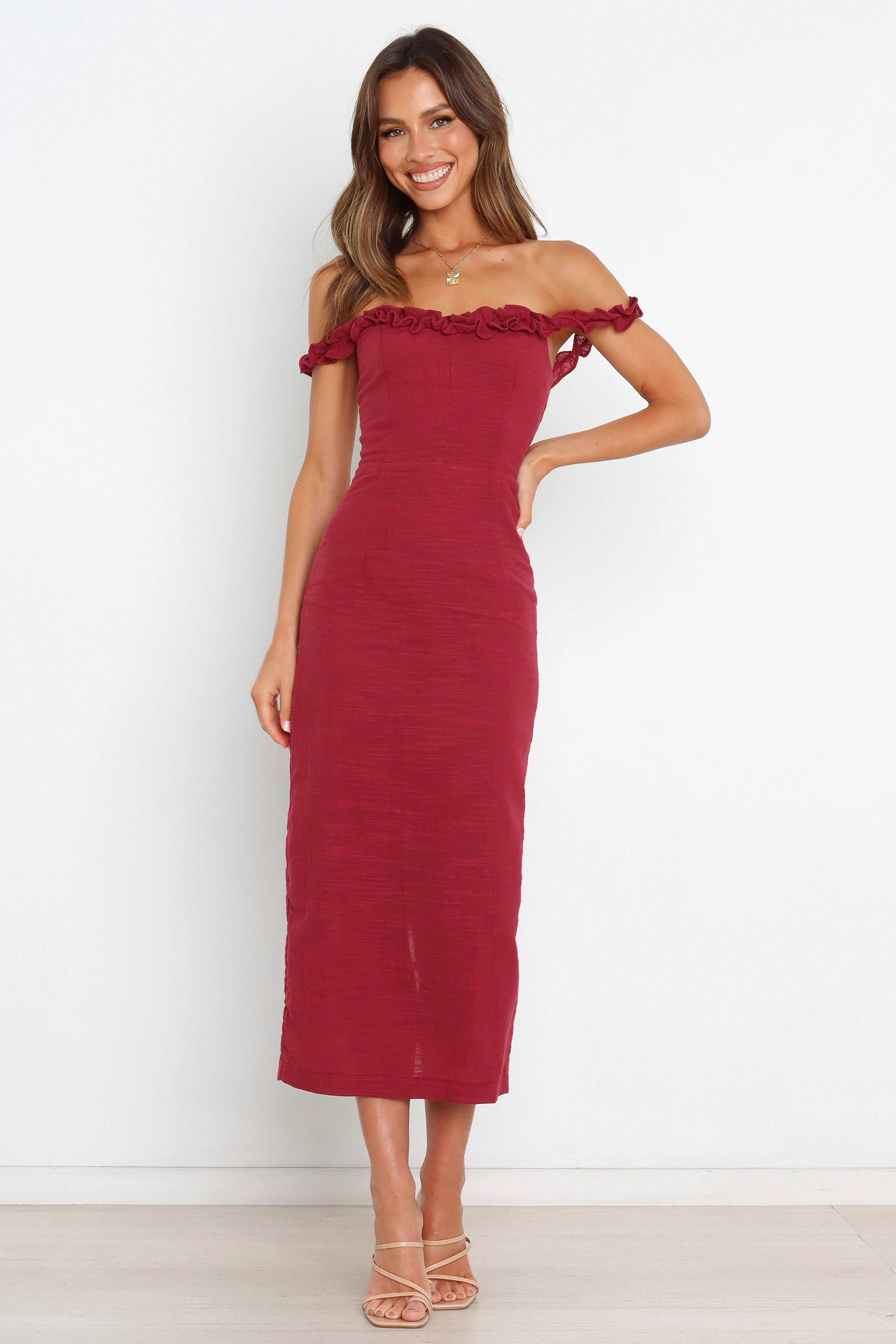 Florez Dress - Wine sold by Petal & Pup