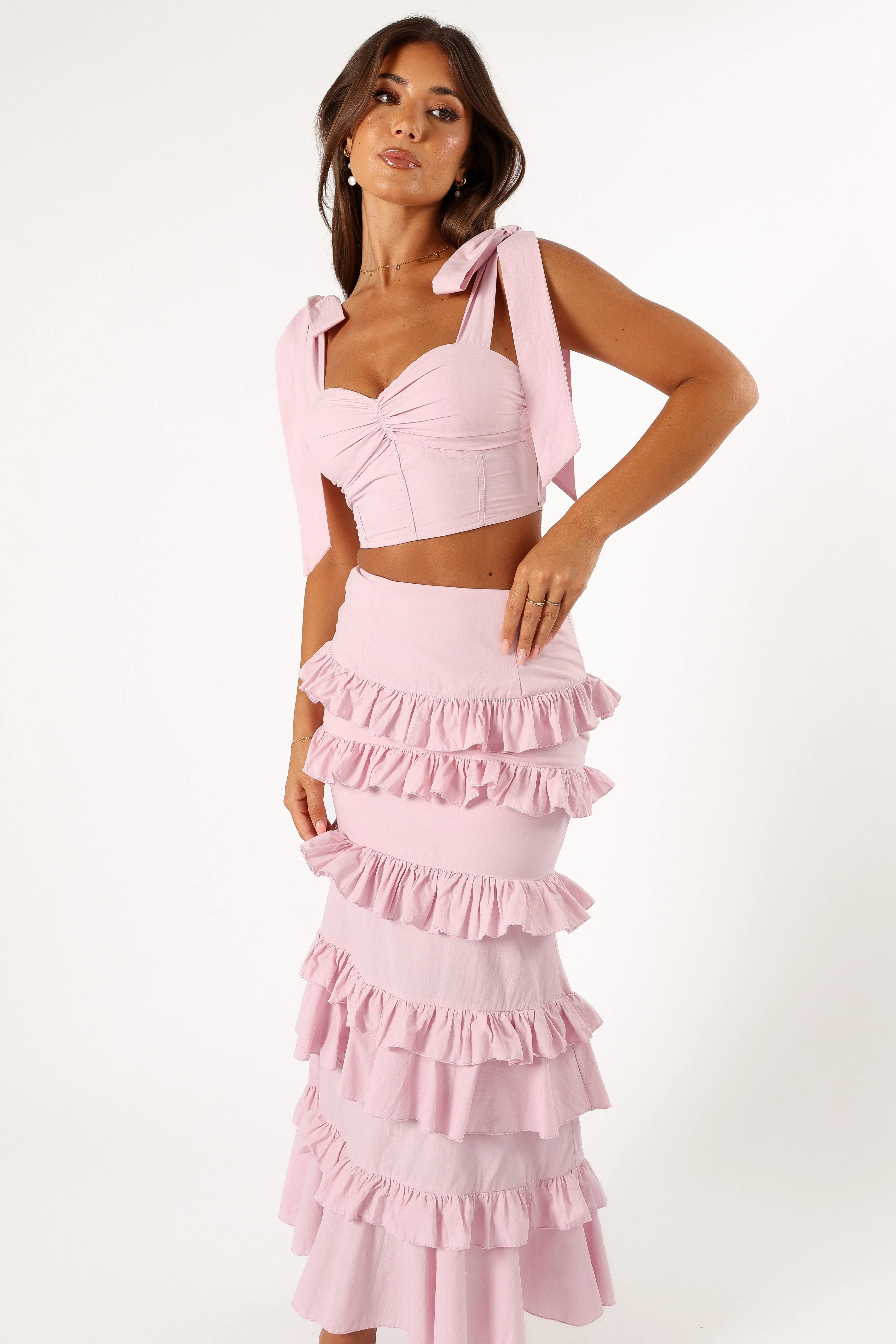 Tia Two Piece Set - Light Mauve sold by Petal & Pup